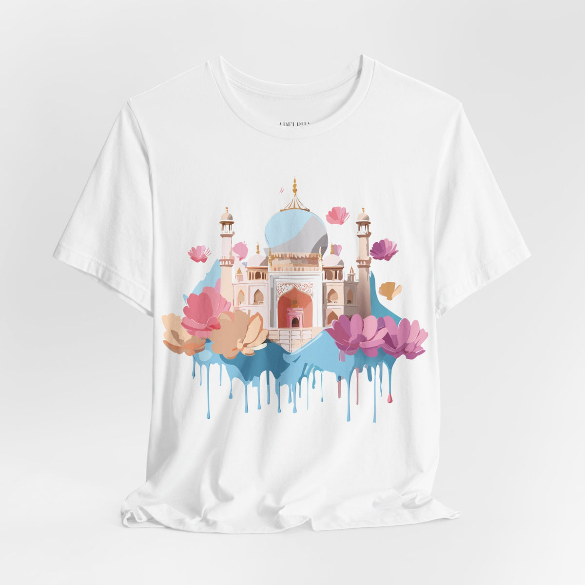 Unisex Cotton Bella+Canvas Tee with Taj Mahal