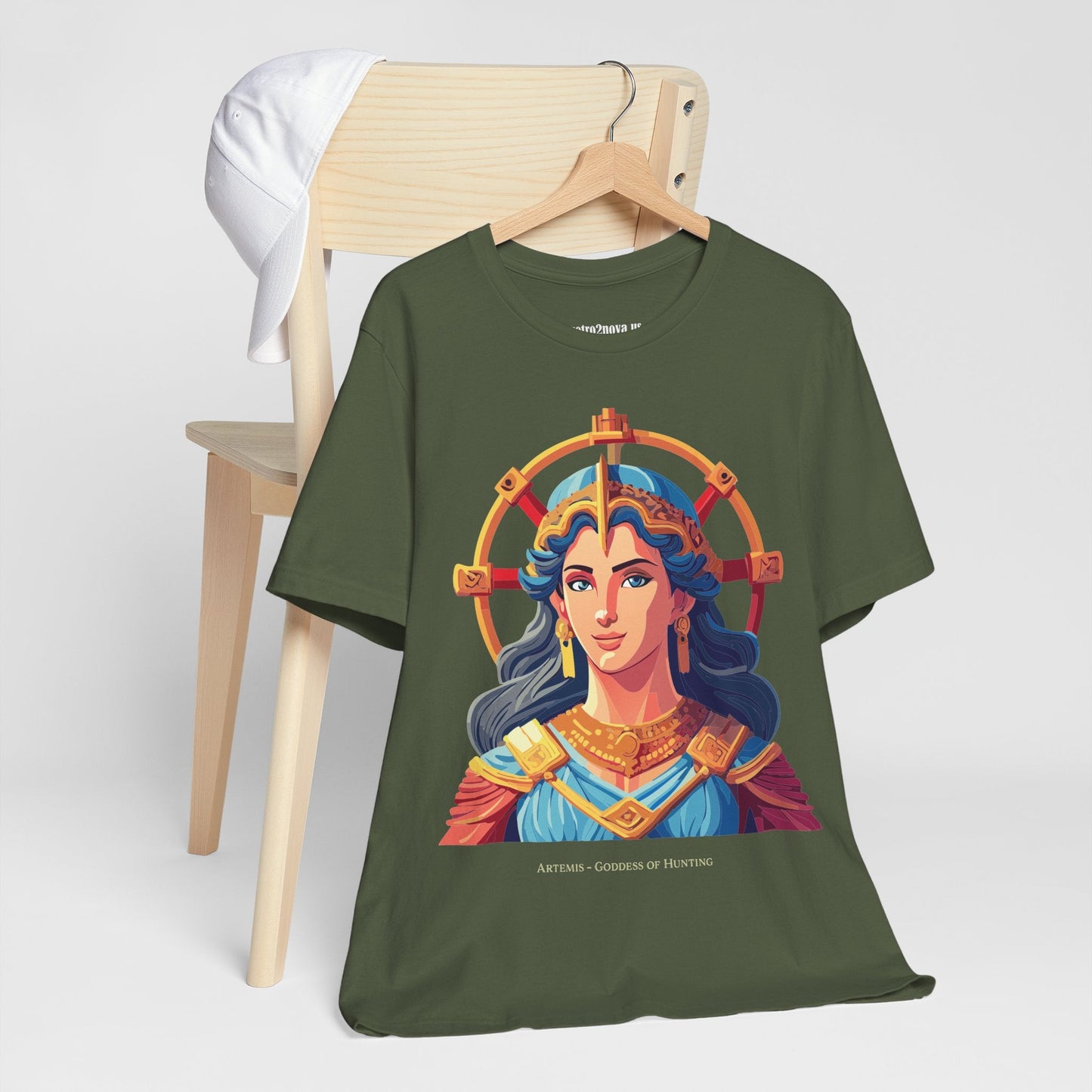 Artemis Goddess Shirt Unisex Graphic Tee Vintage Inspired Artwork by Retro2Nova Collection