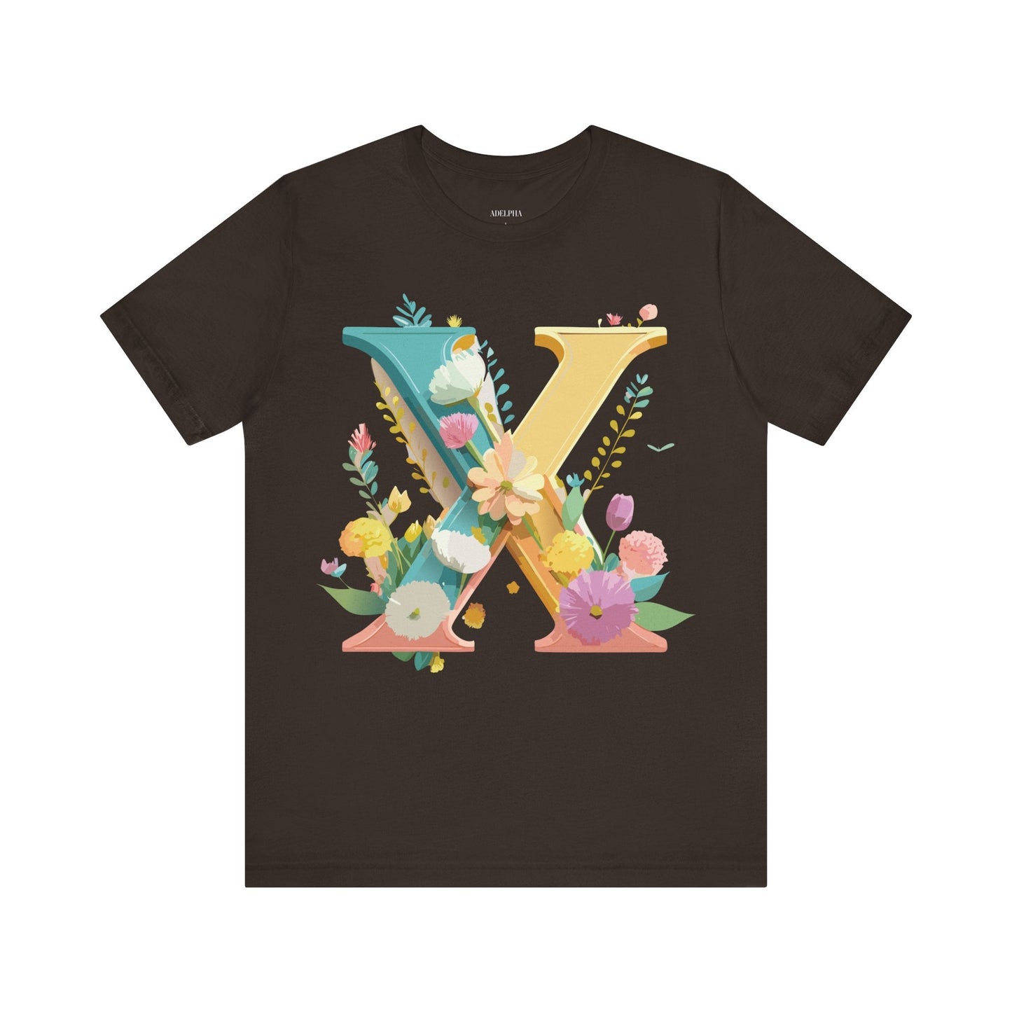 Letter X Shirt Unisex Graphic Tee Adelpha Vintage Inspired Artwork Short Sleeve Edition