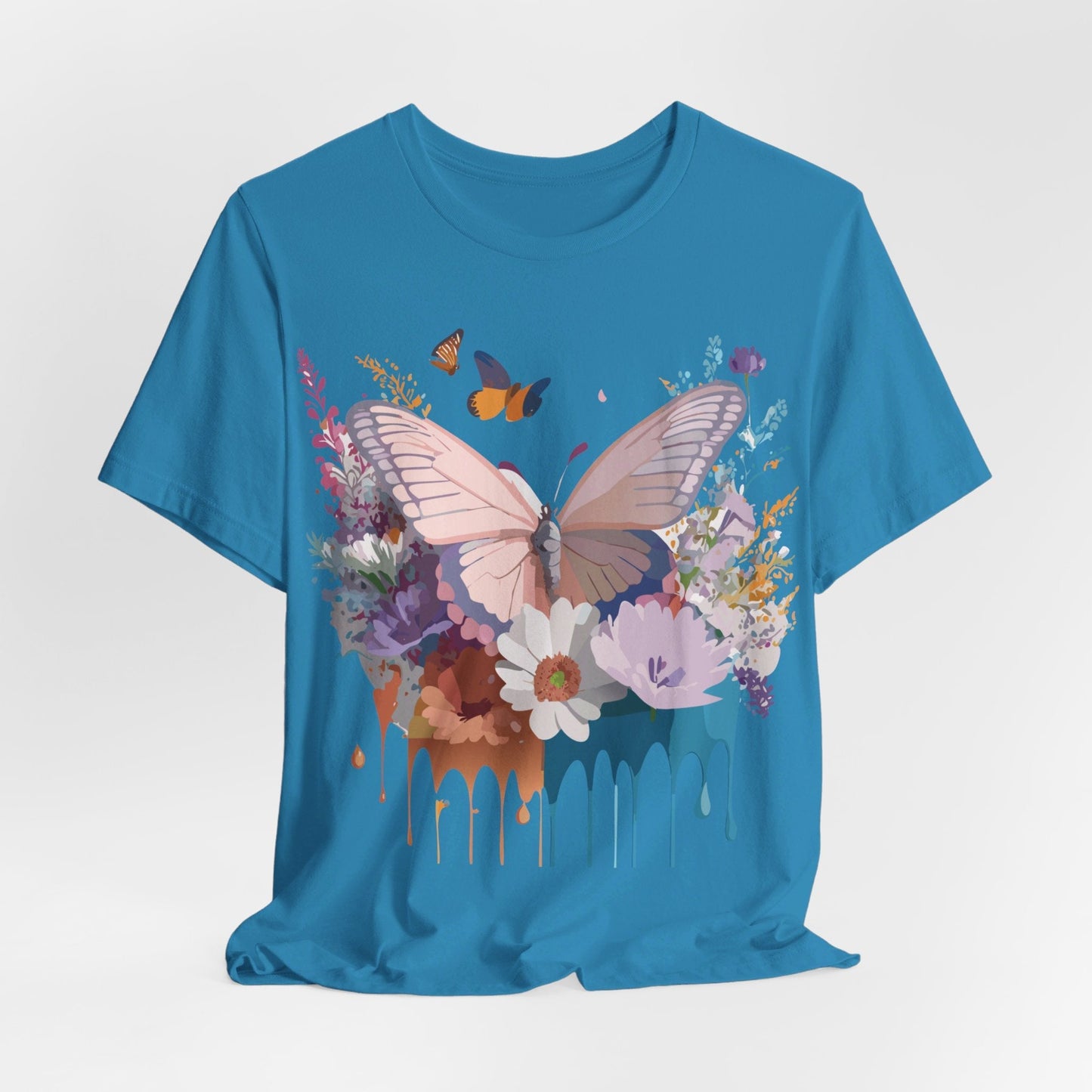 Butterfly Graphic Tee Unisex Vintage Art Design Adelpha Short Sleeve