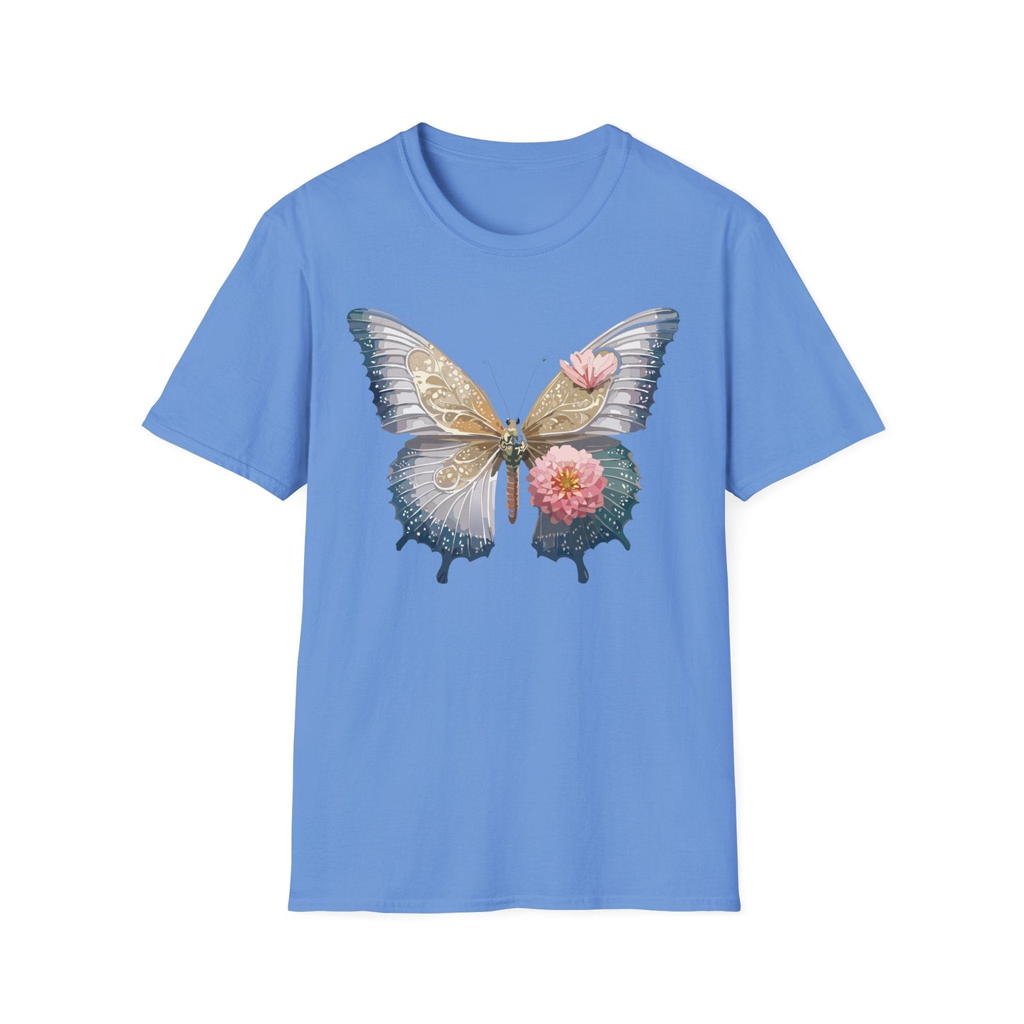 Unisex Monarch Butterfly T Shirt Softstyle Gildan 64000 100 Percent Ring Spun Cotton Tee