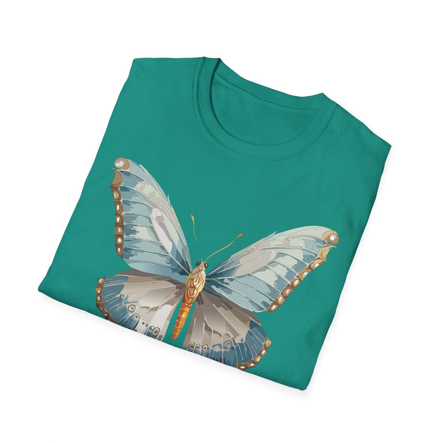 Butterfly Emblem Shirt Unisex T Shirt Gildan Softstyle 64000 Monarch Print Cotton Tee Everyday