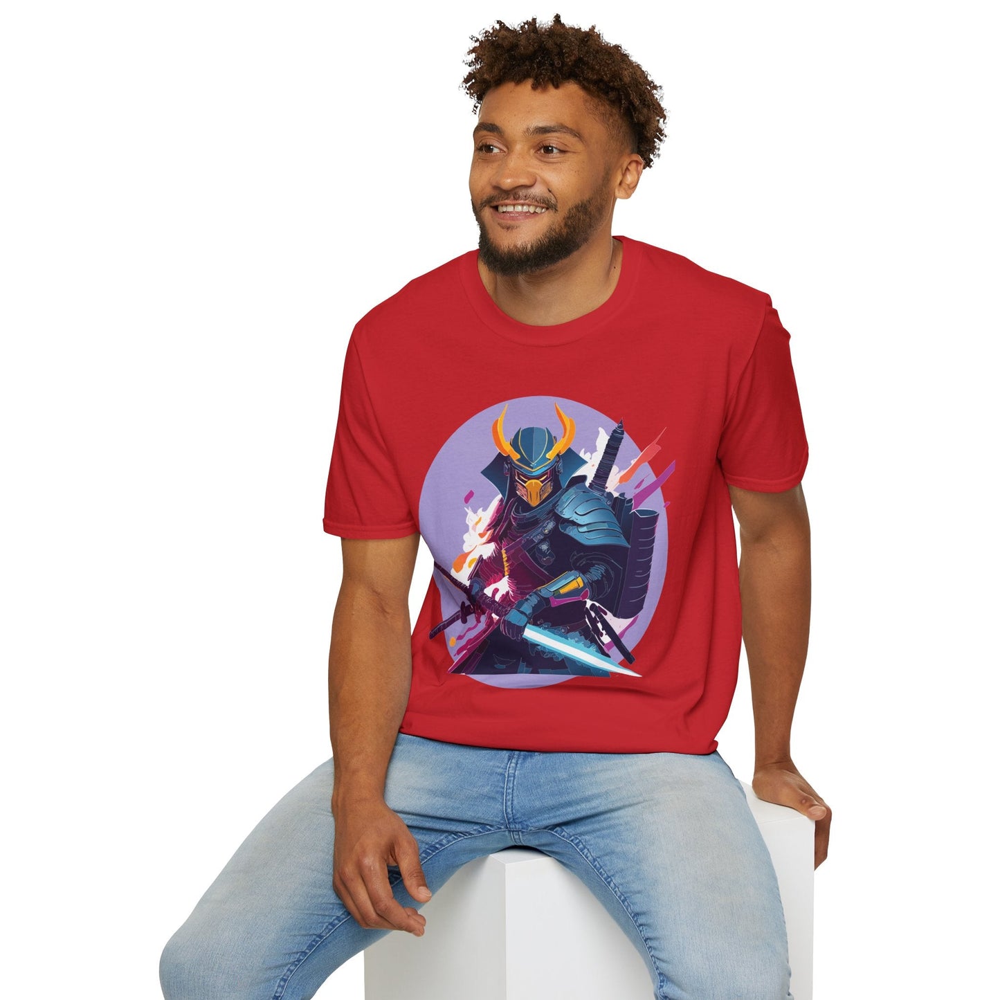 Samurai Shirt Unisex Softstyle Tee 100 Percent Ring Spun Cotton Comfortable Everyday Wear