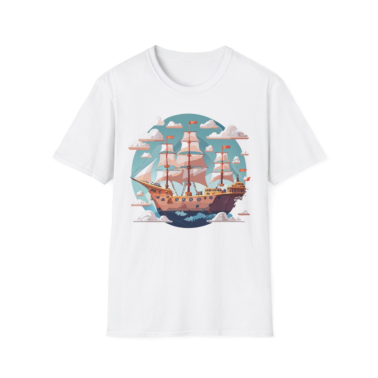 Unisex Ship Frigate Vessel T Shirt Softstyle 64000 Cotton Tee Ultimate Everyday Comfort