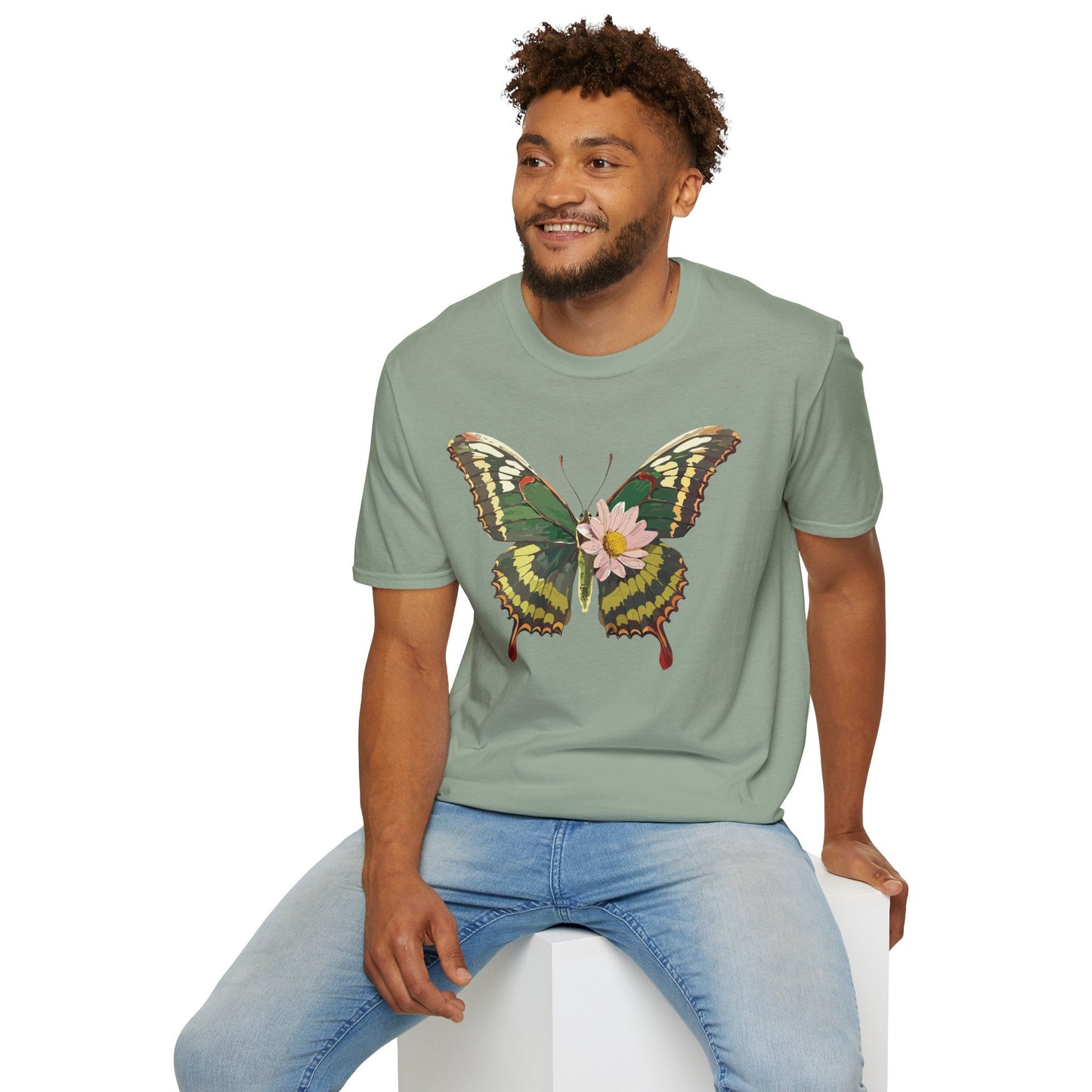 Butterfly Shirt Unisex Monarch Butterfly Tee Gildan Softstyle 64000 100% Ring Spun Cotton