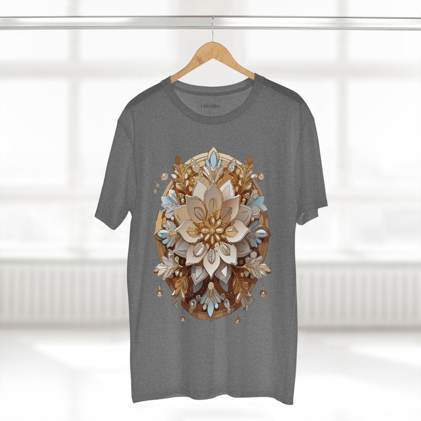 Floral Graphic T-Shirt Unisex 100 Cotton Art Design with Antique Flowers Tee 19