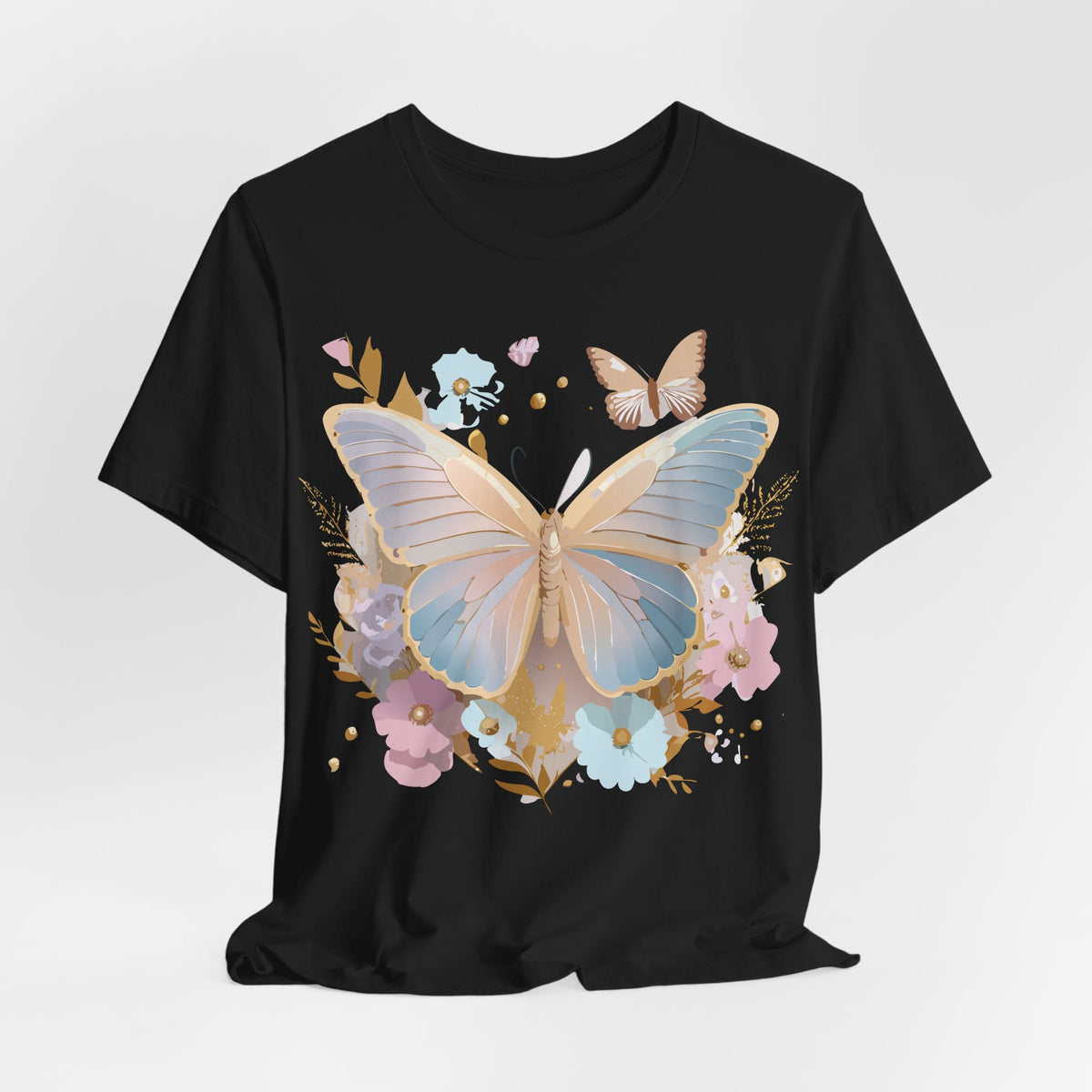 Butterfly Graphic Unisex Cotton Bella+Canvas Tee with Art Design n72