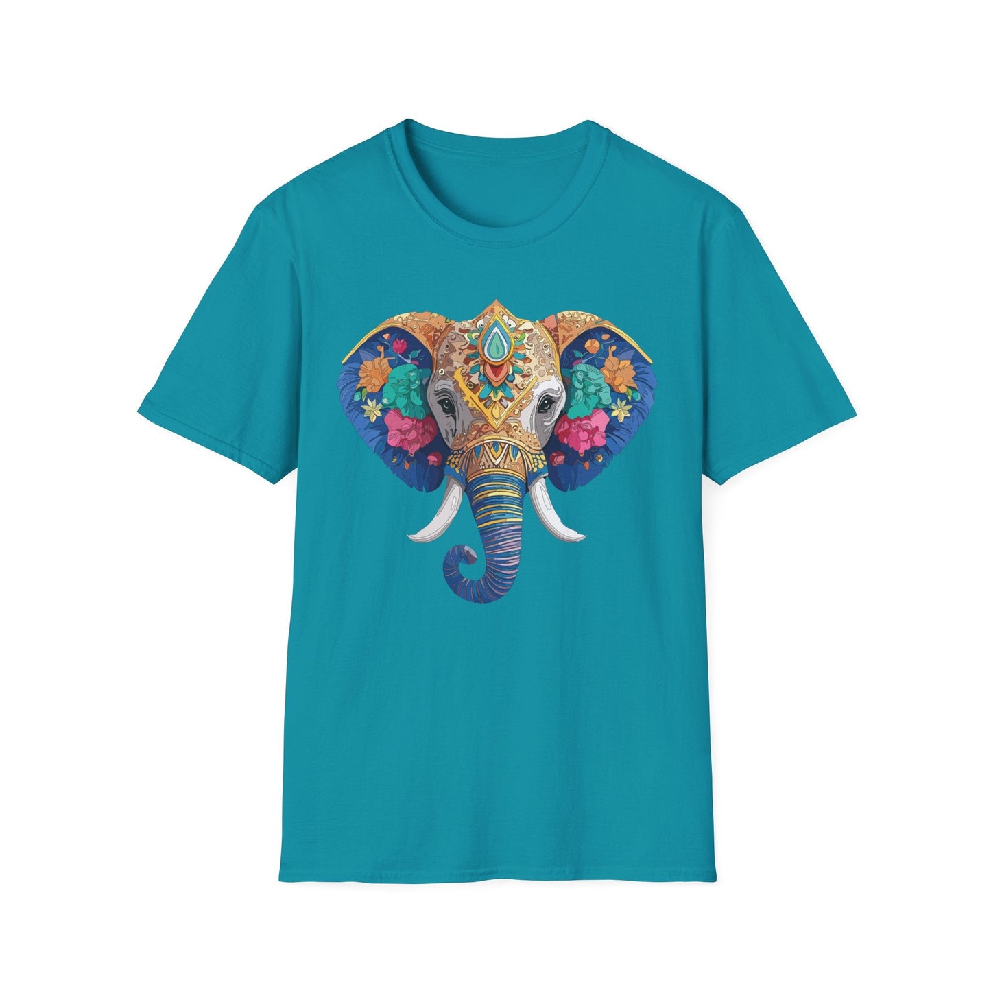 Elephant T Shirt Unisex Gildan Softstyle 64000 100 Percent Cotton Graphic Animal Tee
