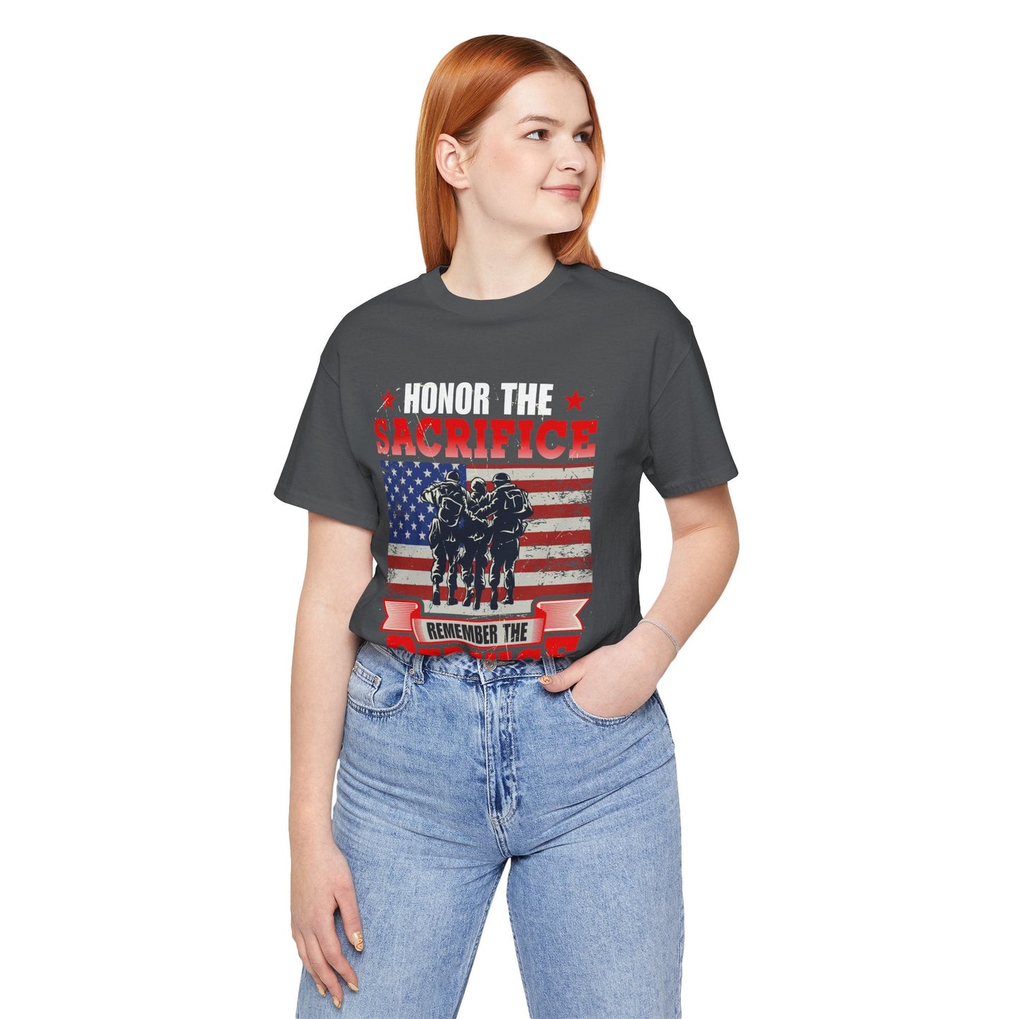 American Flag Graphic Unisex Cotton T-Shirt v24