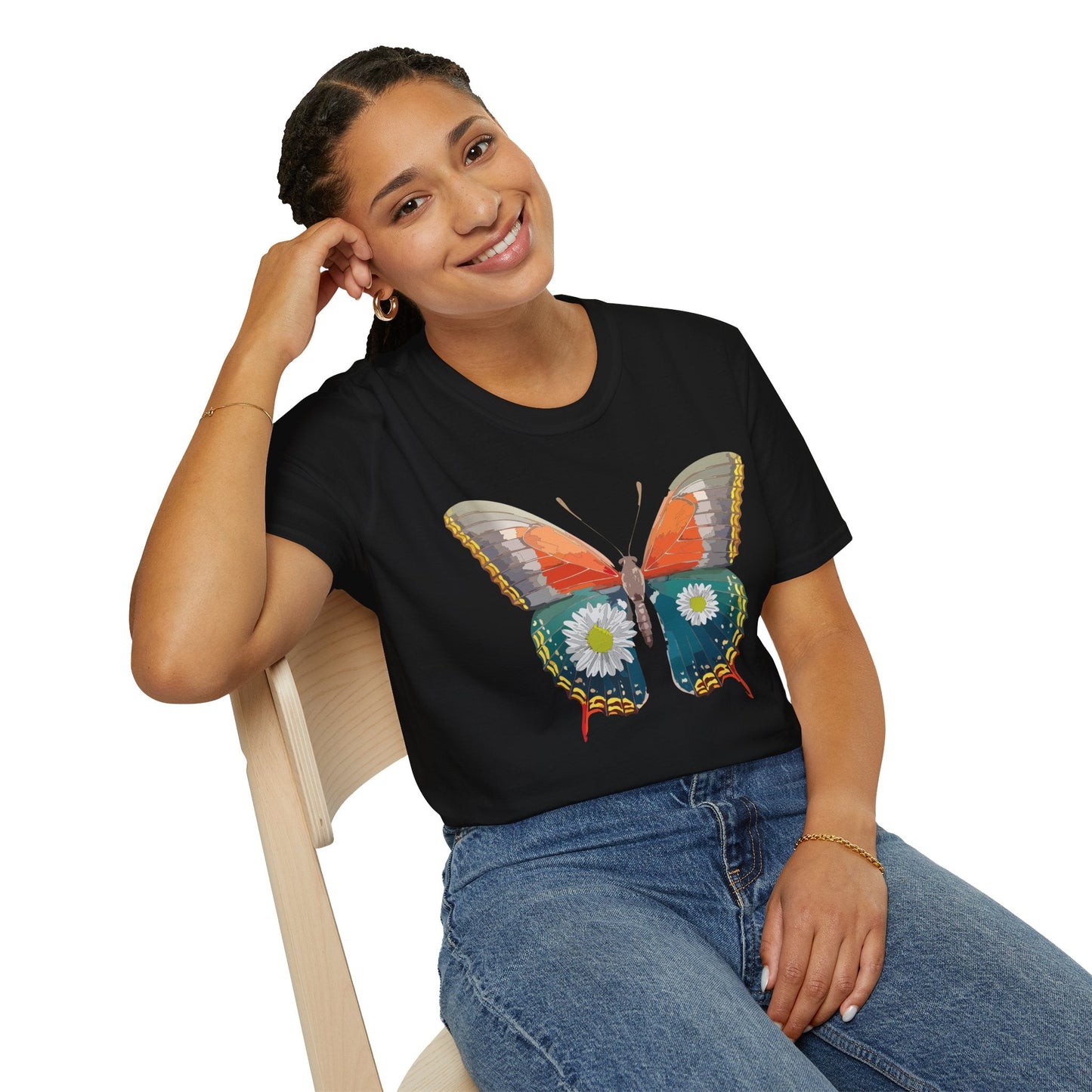 Butterfly Shirt Unisex Gildan Softstyle 64000 Short Sleeve T Shirt Monarch Design