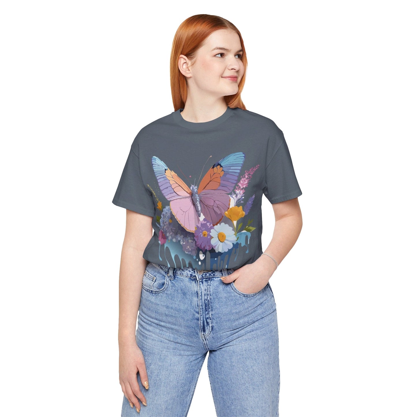Butterfly Graphic Tee Unisex Short Sleeve Vintage Inspired Art Adelpha