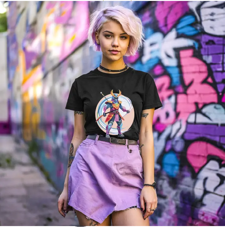 Samurai Graphic Unisex 100 Cotton Staple Tee 21