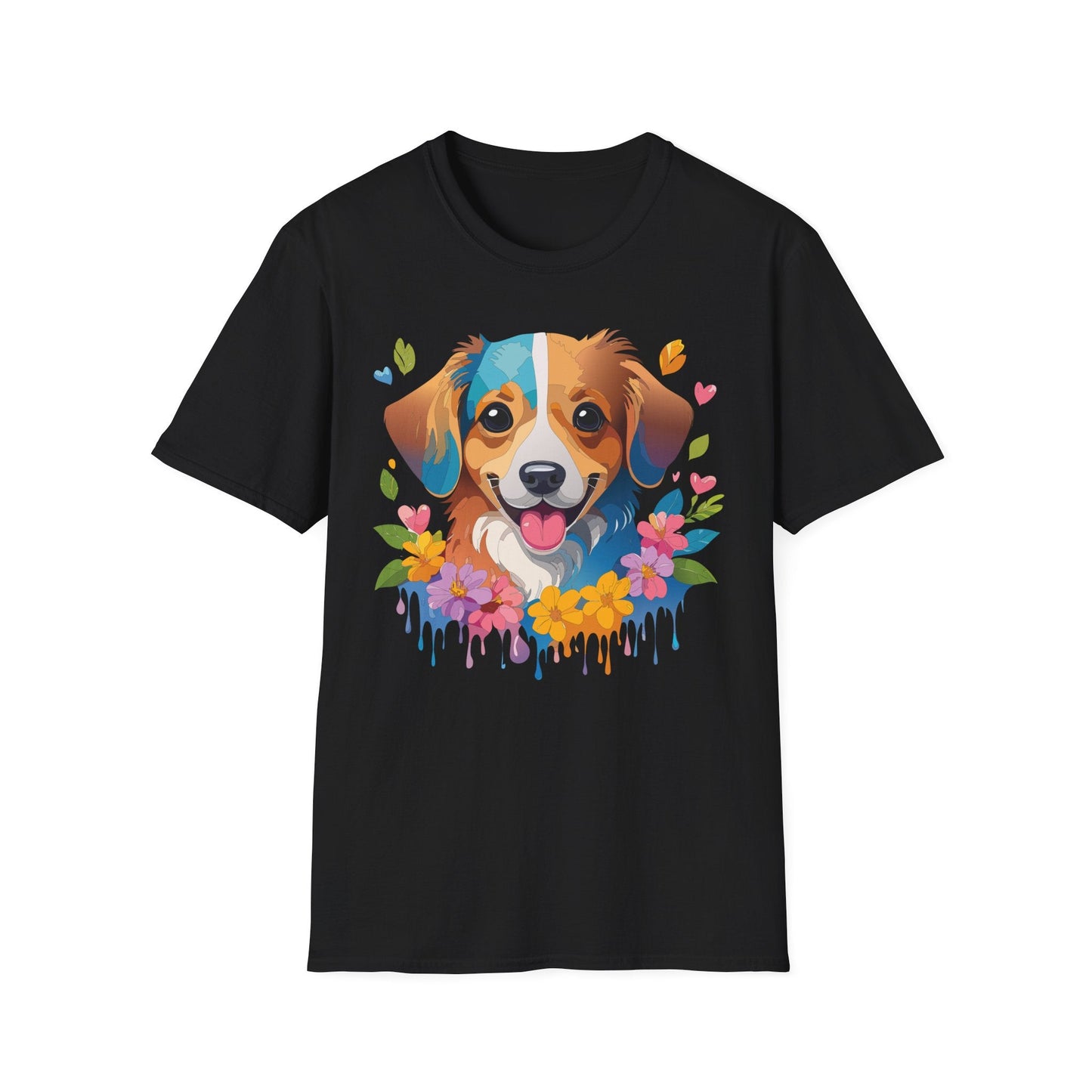 Dog Shirt Unisex Animal Tee 100 Percent Cotton Gildan Softstyle 64000