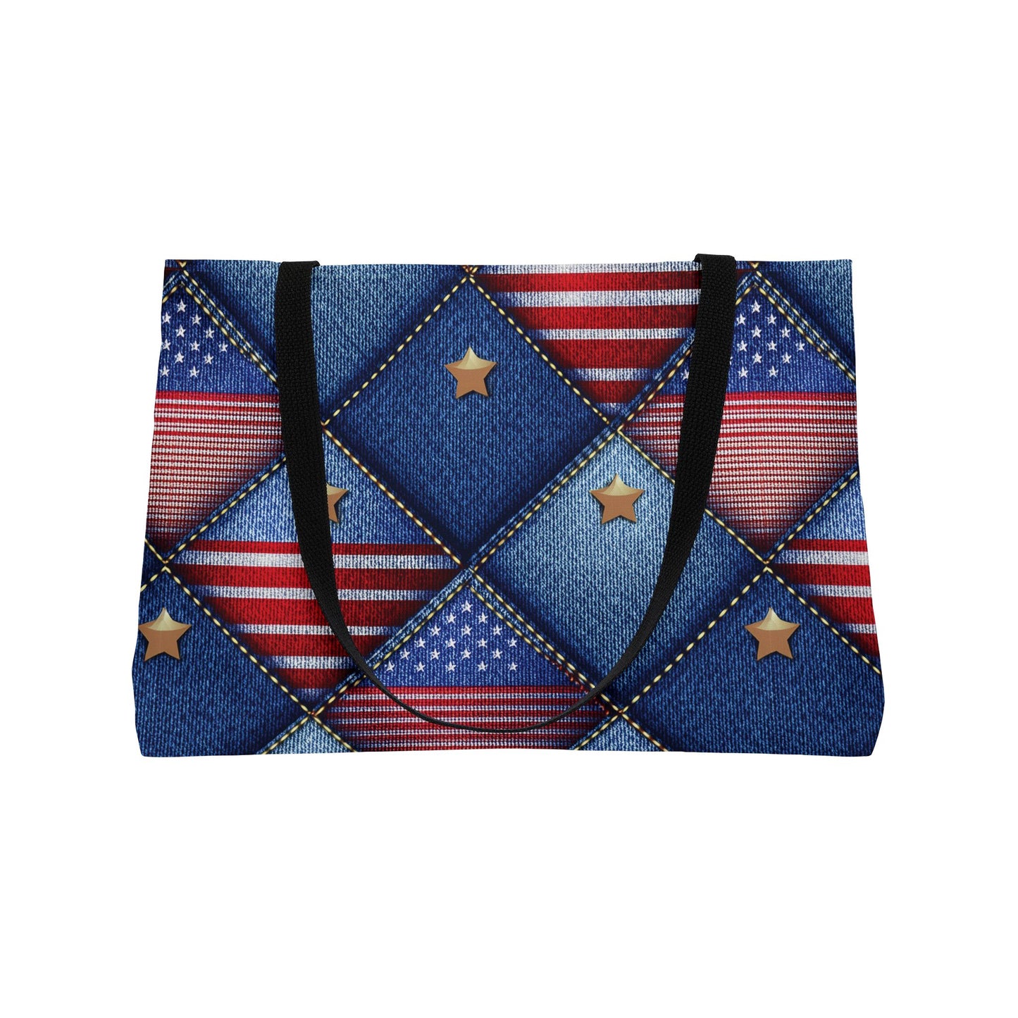 4th of July Denim Print Yoga Bag High-Quality 100% Spun Poly 24x13 Canvas Bag 73