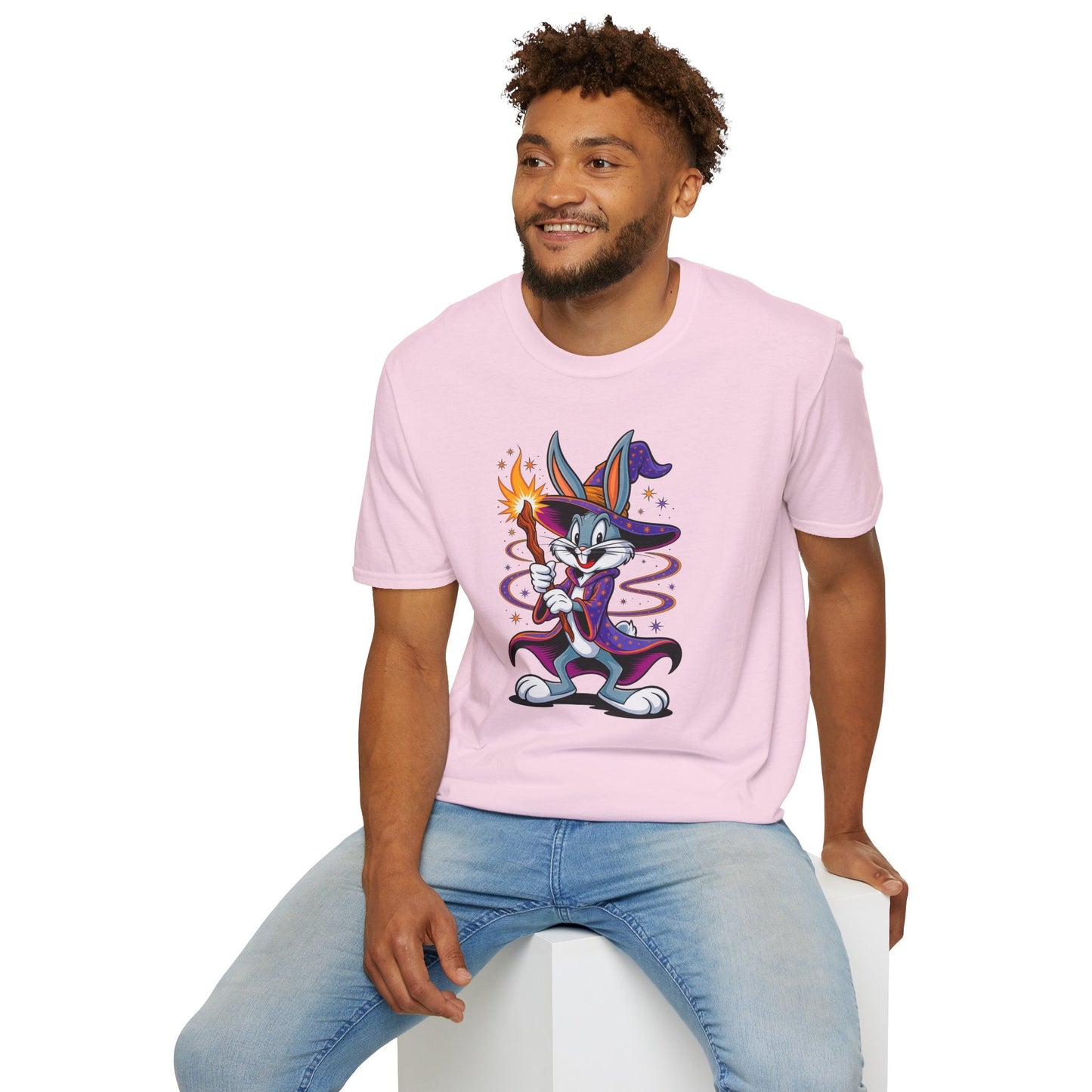 Cartoon Bunny Graphic Unisex Cotton Animal Animation Artwork Design Tee 3
