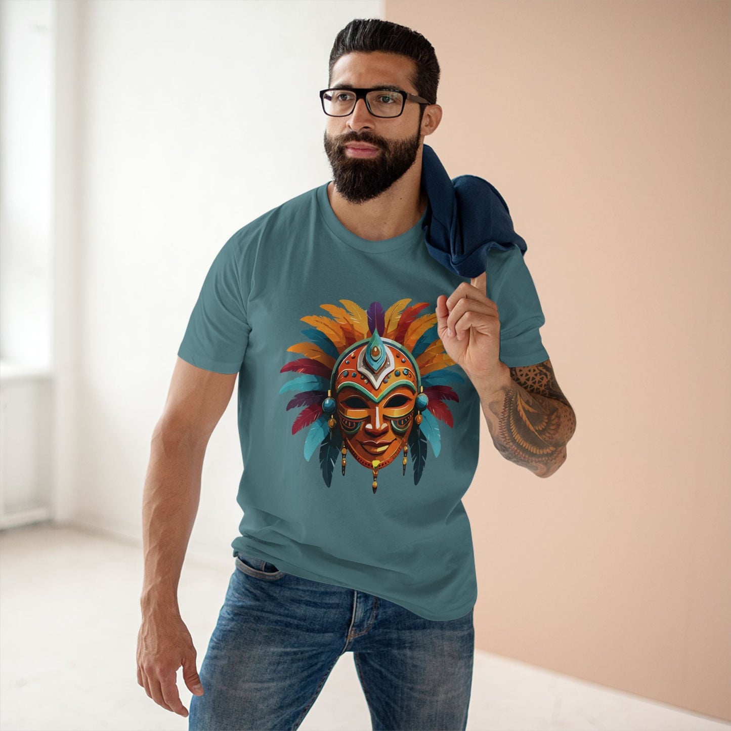 Mask Graphic Unisex 100 Cotton Staple Tee 4