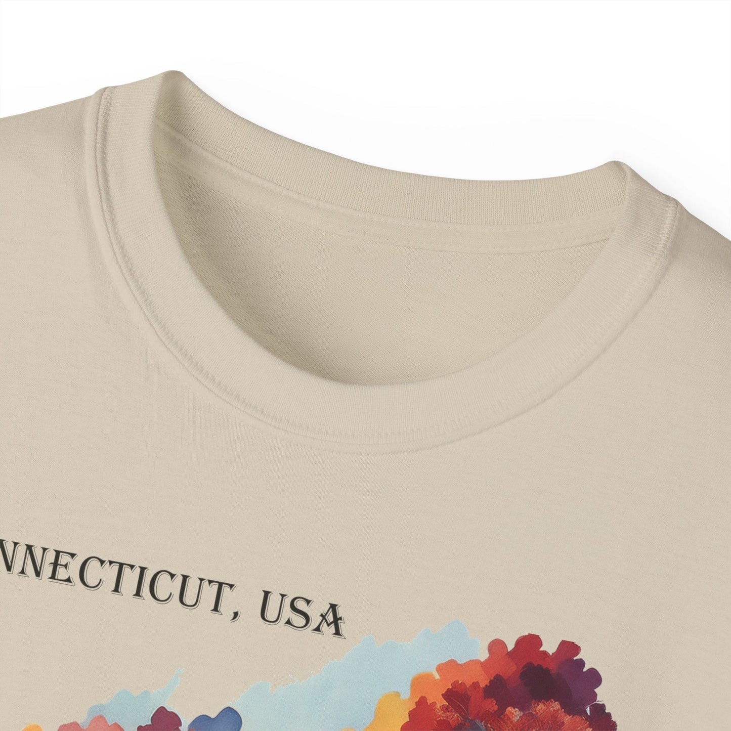 Connecticut Graphic Unisex Cotton T‑Shirt 1