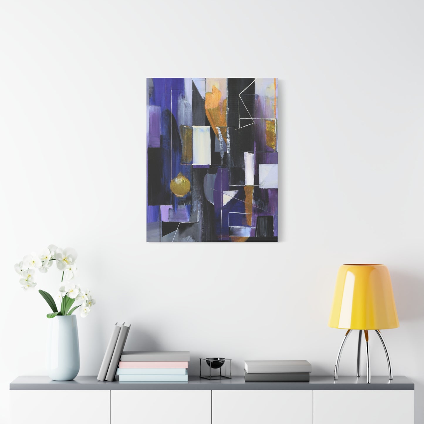 Purple Abstract Painting Print Canvas 20x24,20x30,24x30, 24x32,24x36,30x40, 32x48,36x48,40x60 Pine-Wood Inner Frame ABS-31