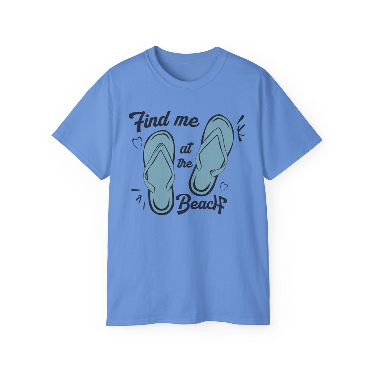 Find Me at the Beach Flip Flops T-Shirt | Summer Beach Tee