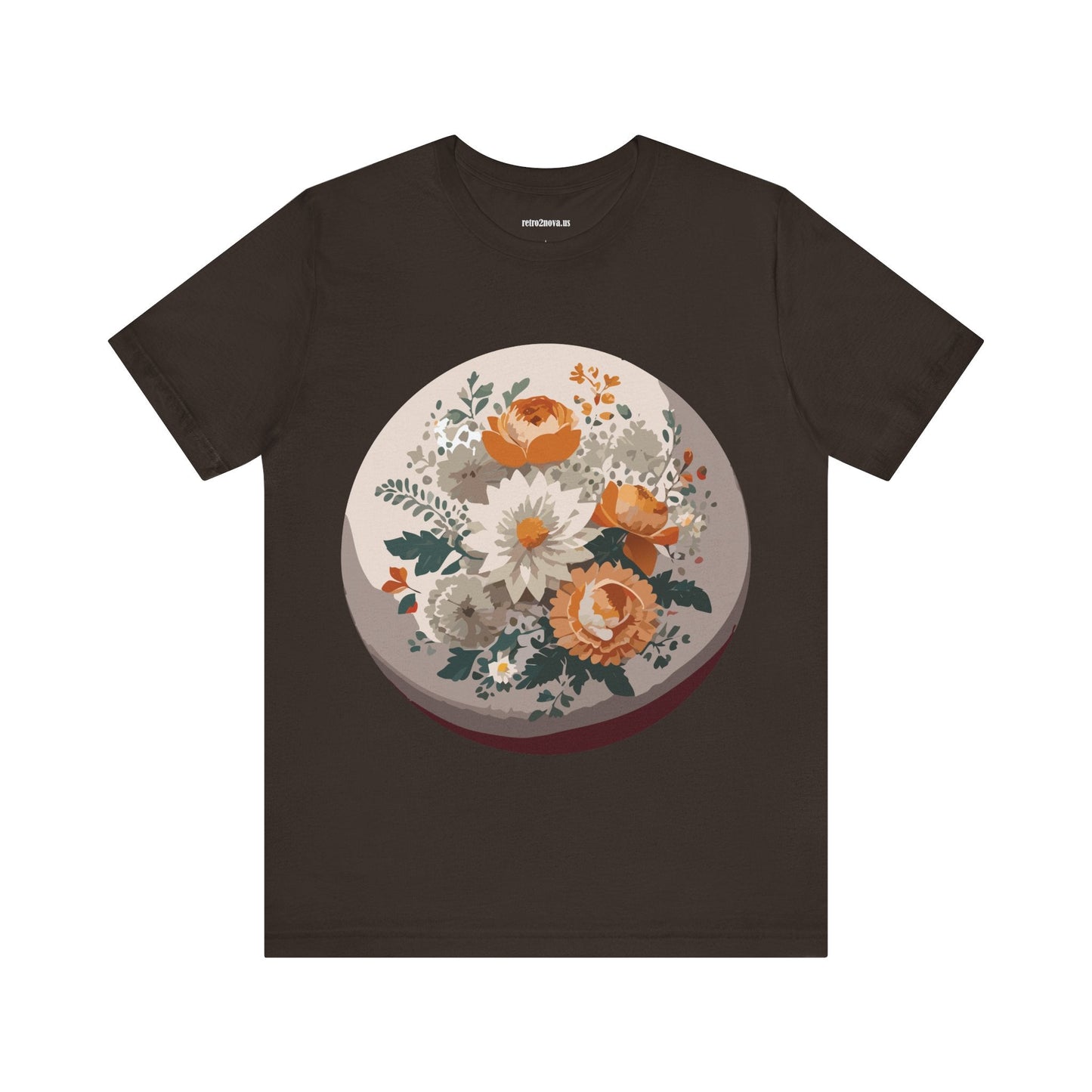 Floral Shirt Unisex Floral Print Jersey Tee Lightweight Breathable From Flowers Collection