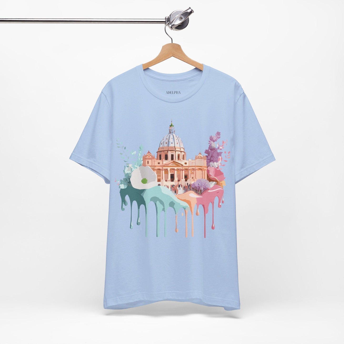 Adelpha Vintage Rome Tourist Shirt Graphic Tee Unisex Short Sleeve Art Design Artwork