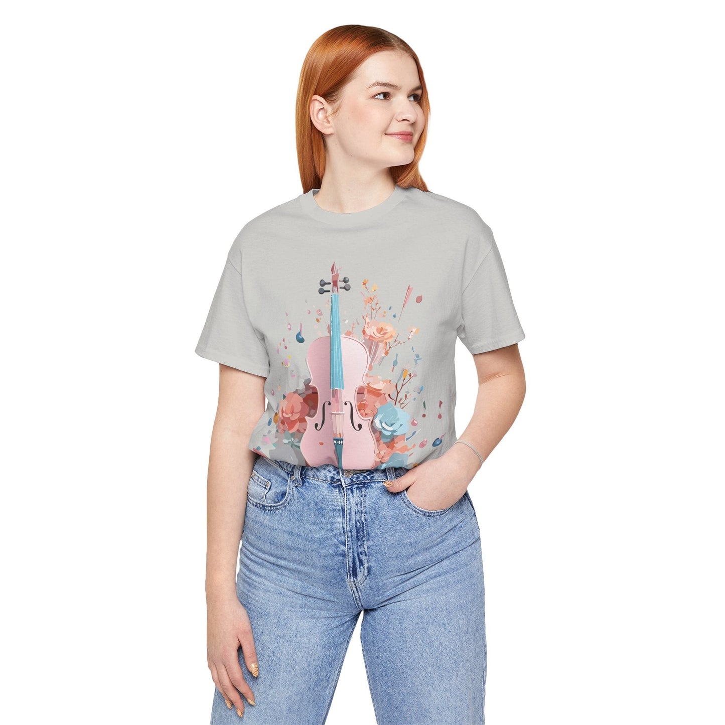 Music Graphic Unisex 100 Cotton Vintage Art with Musical Elements Tee 12