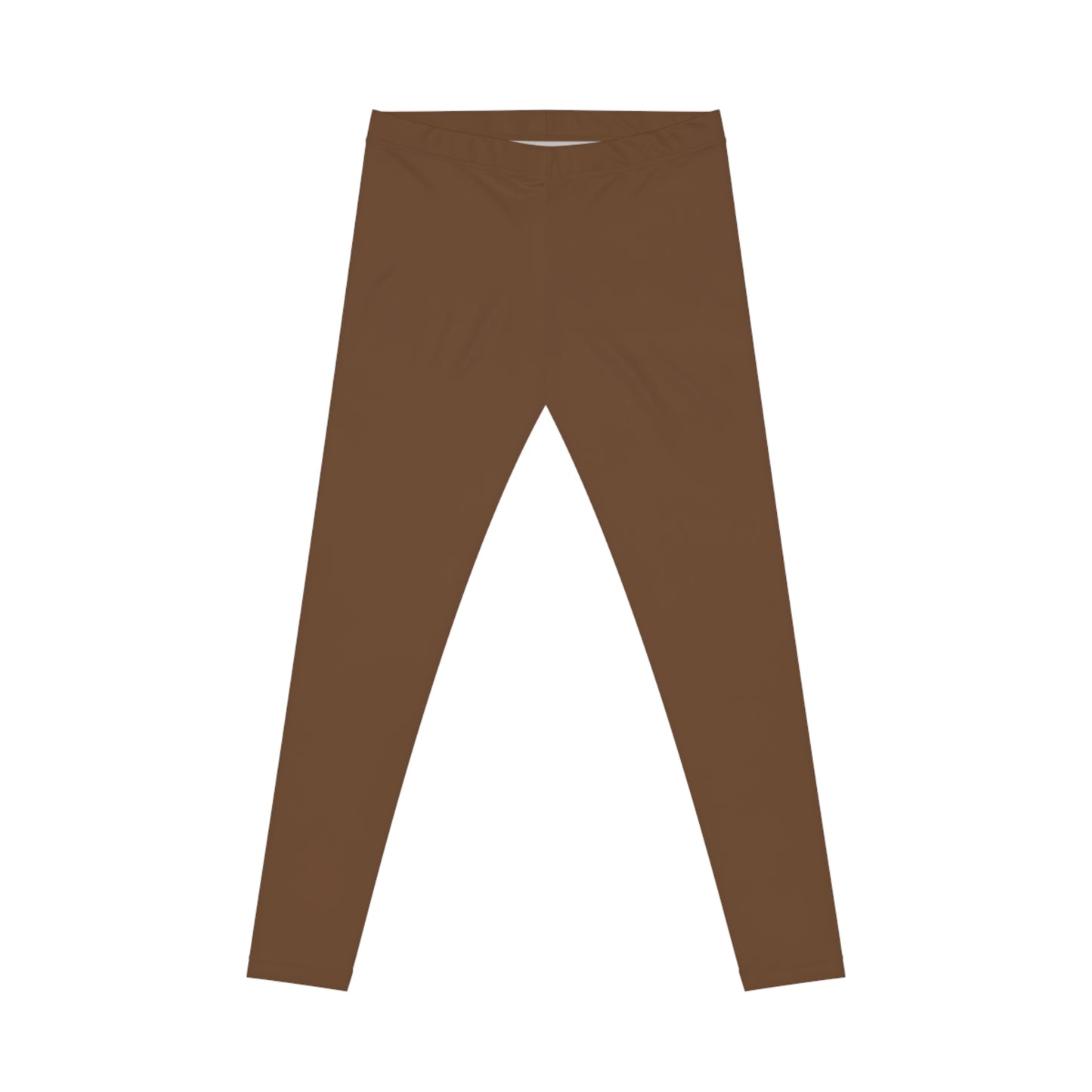 Brown Bark Color Women's Poly-Span Casual Leggings XS-2XL