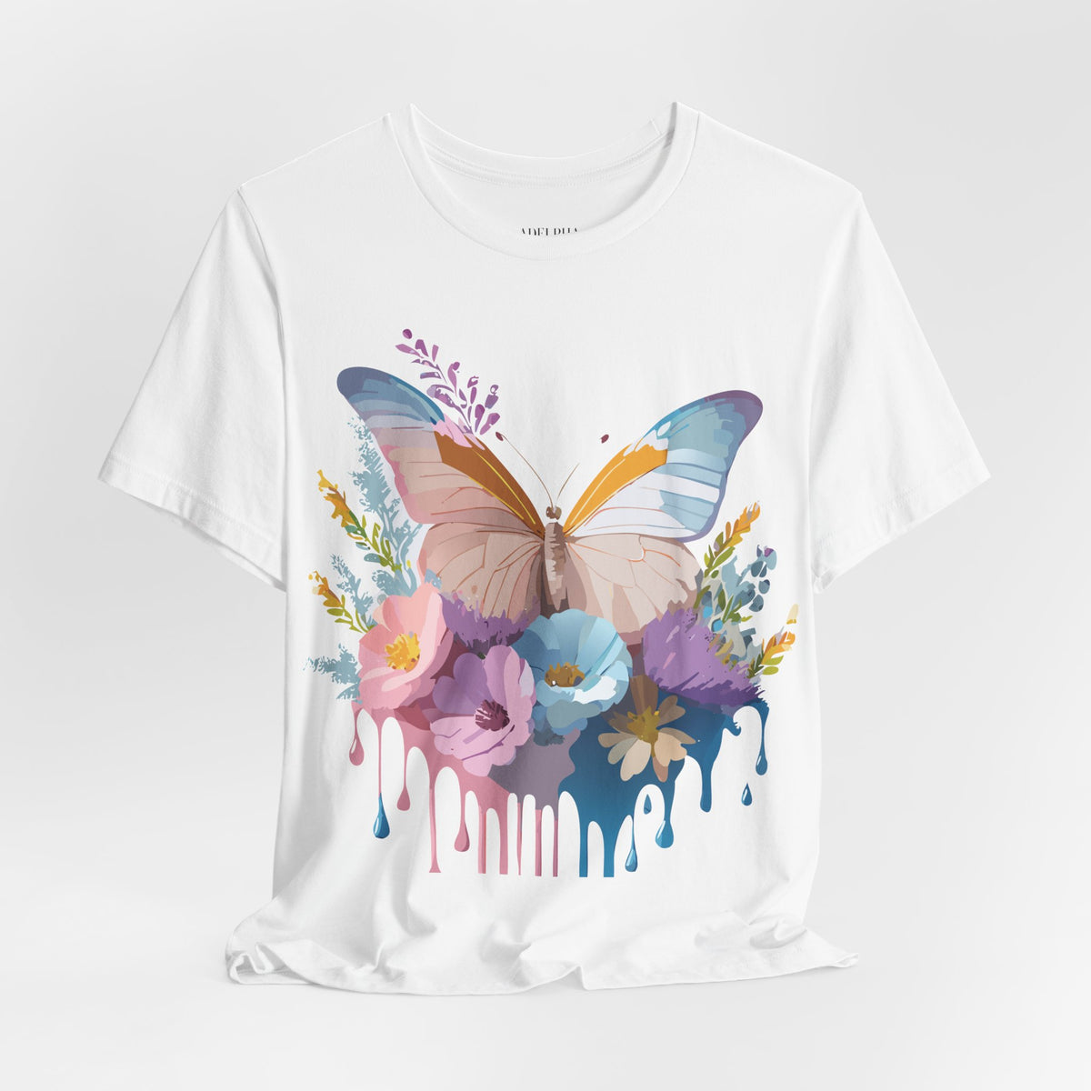 Butterfly Graphic Unisex Cotton Bella+Canvas Tee with Art Design n36