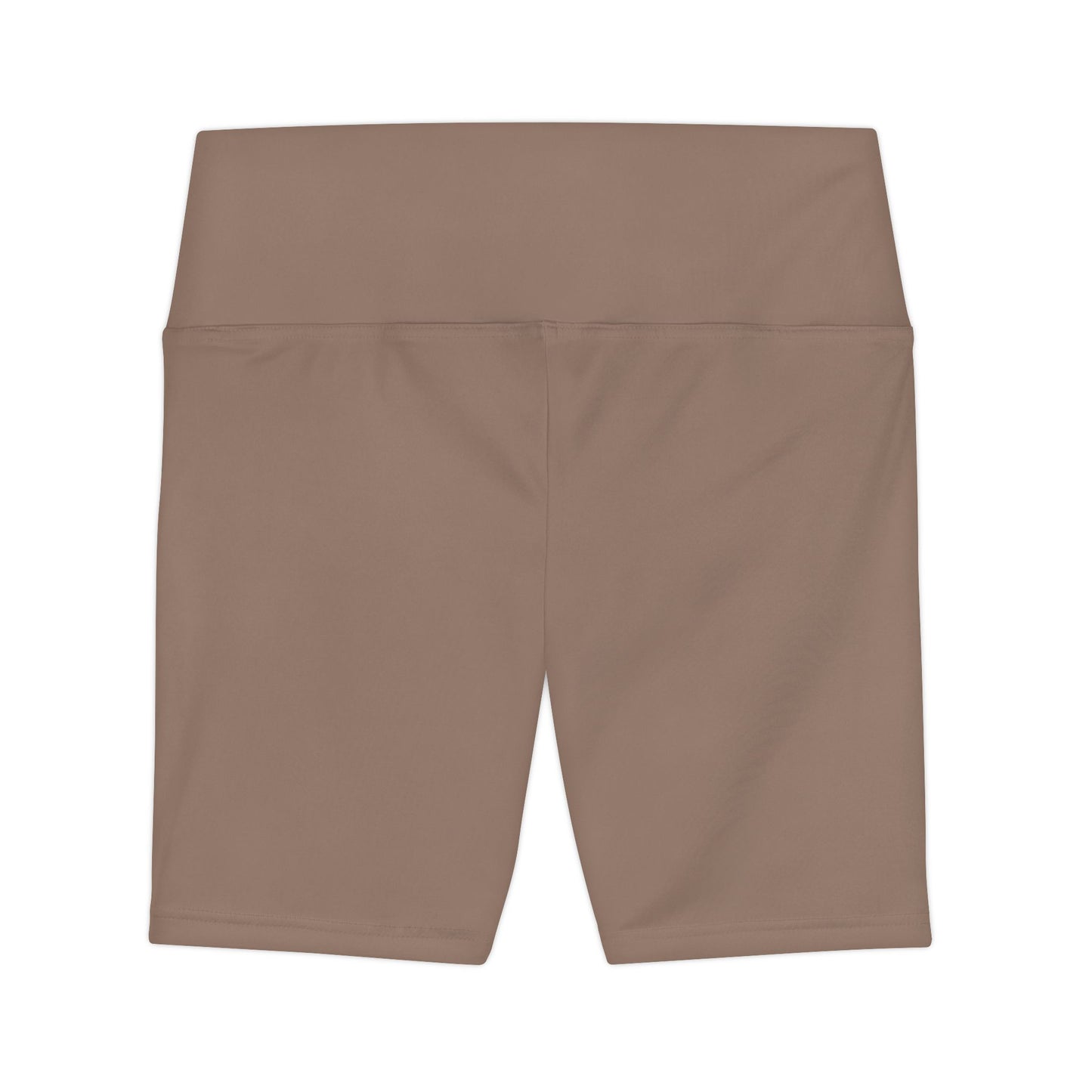 Dusty Taupe Women's Brown High-Waist Workout Shorts — Seamless Bike Shorts for Gym & Everyday