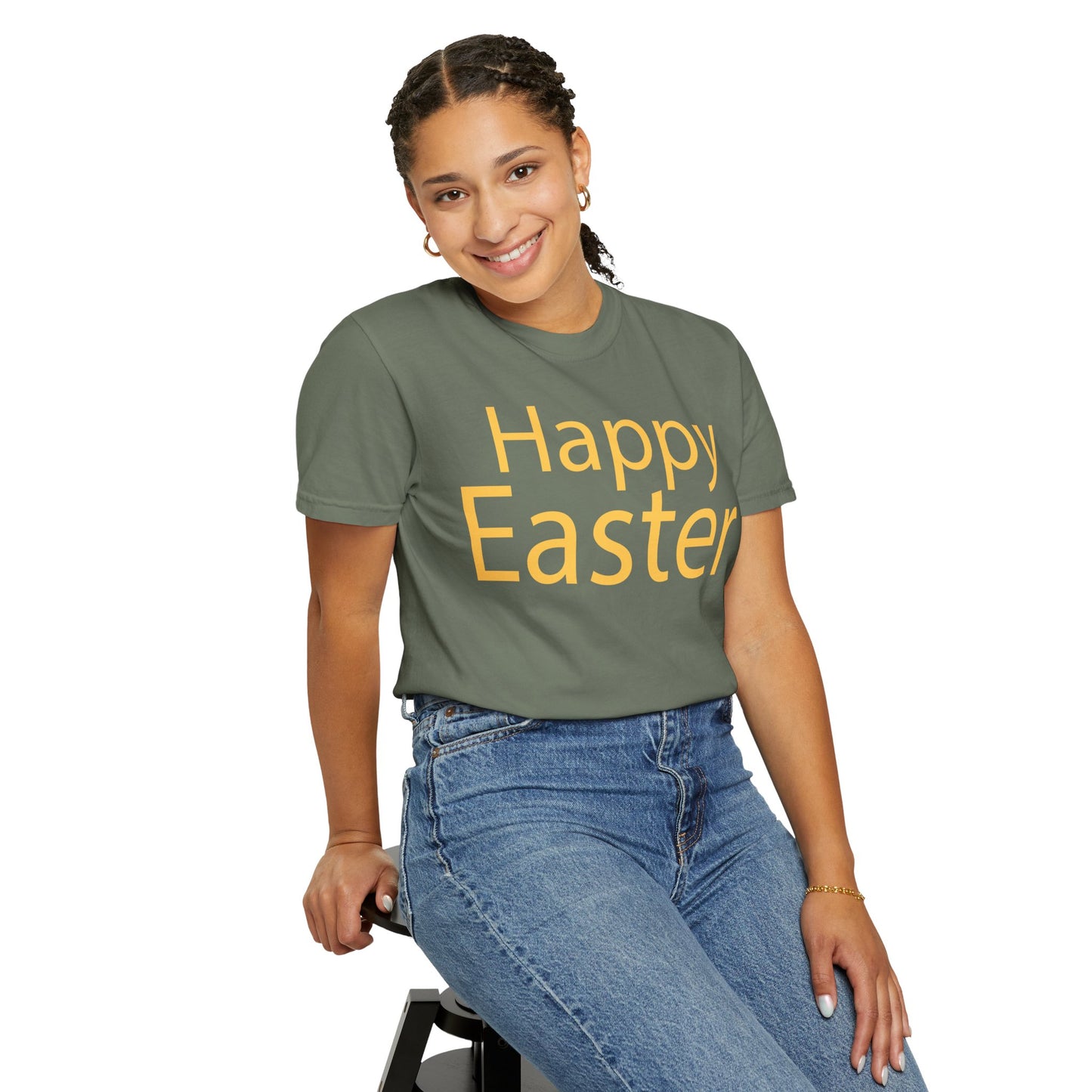 Happy Easter T-Shirt, Tee Shirt with Easter Signature, T Shirt with Easter Prints, Tee Shirt with Easter Design