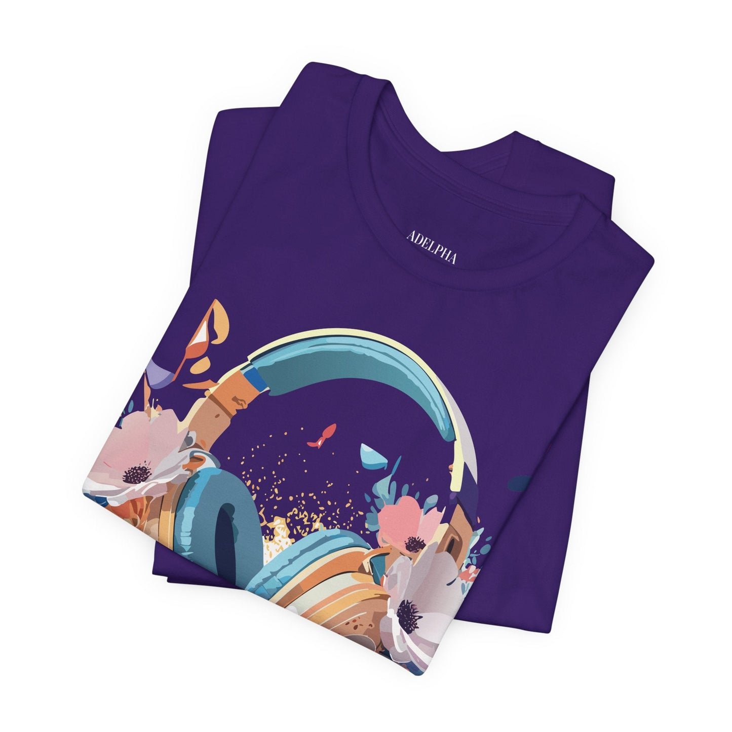 Music Graphic Unisex 100 Cotton Vintage Art with Musical Elements Tee 102