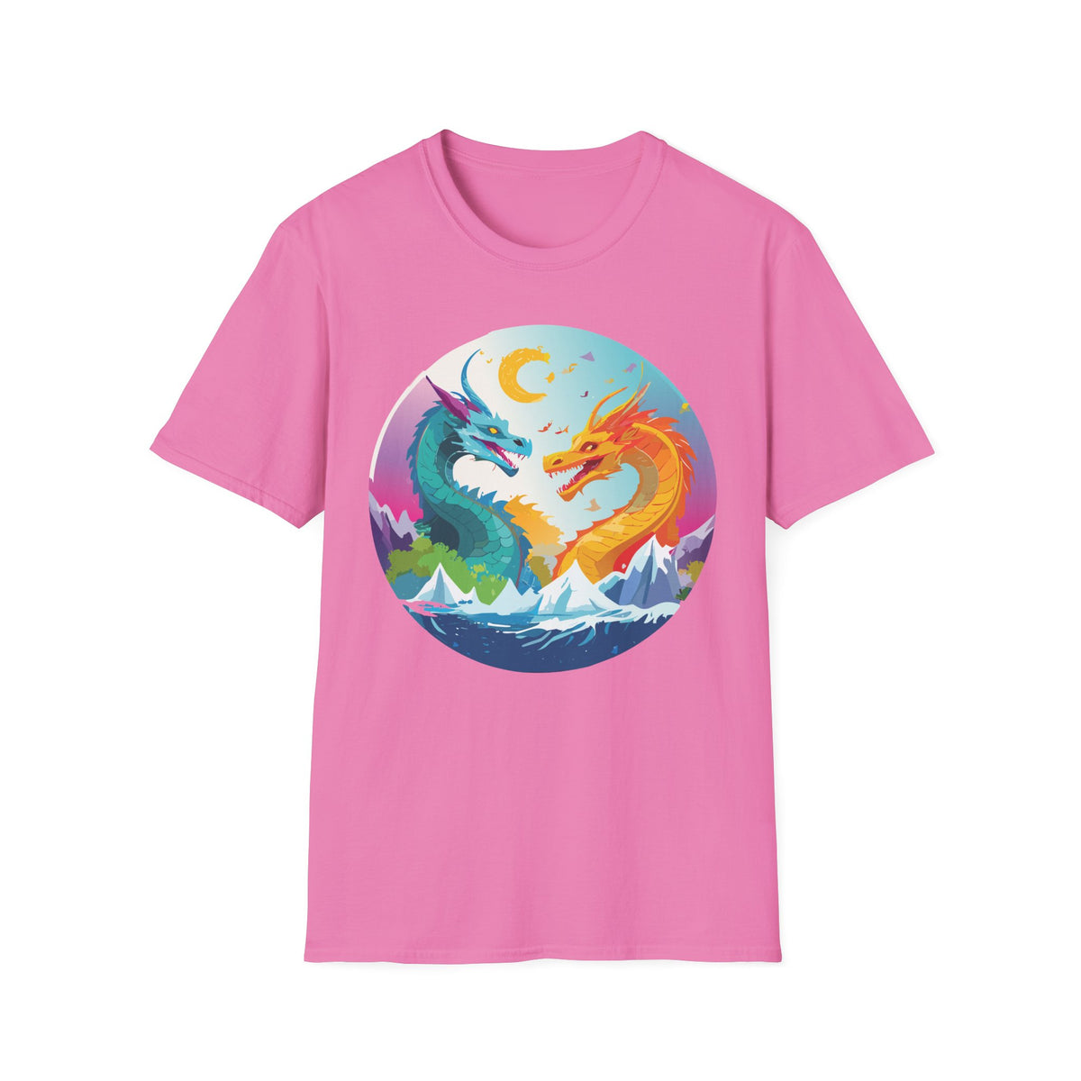 Dragon Graphic Tee Gildan Unisex 100 Cotton Tee Shirt with Animals m8