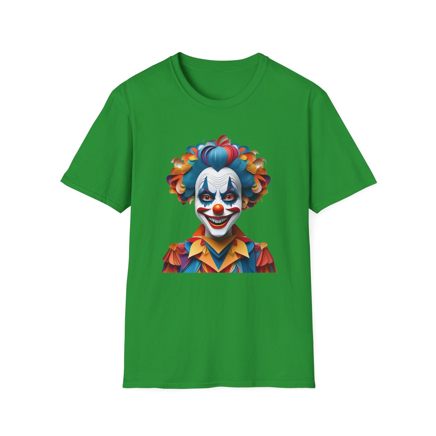 Clown Shirt Unisex T Shirt Short Sleeve Funny Man Circus Tee Gildan Softstyle 64000
