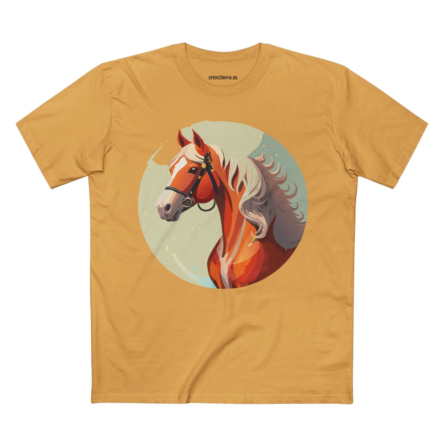 Unisex Premium Cotton Staple Tee With Original Horse Shirt Art Design For Animal Lovers Breathable Comfort Retro2Nova