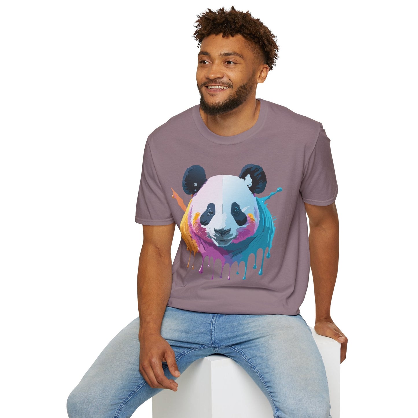 Panda Shirt Unisex T Shirt Softstyle Gildan 64000 100 Percent Ring Spun Cotton Animal Tee