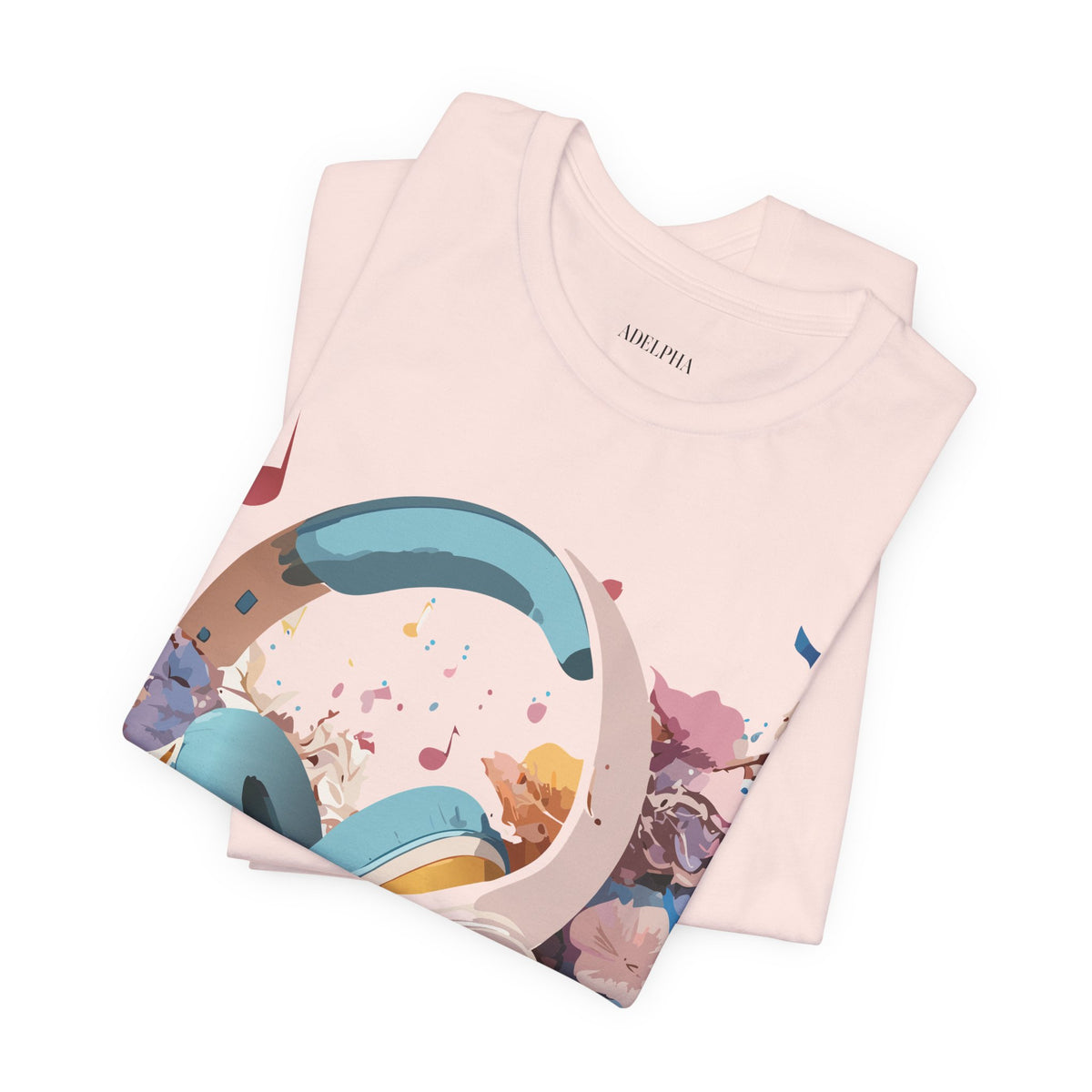 Music Graphic Unisex Cotton Bella+Canvas Tee with Art Design m166