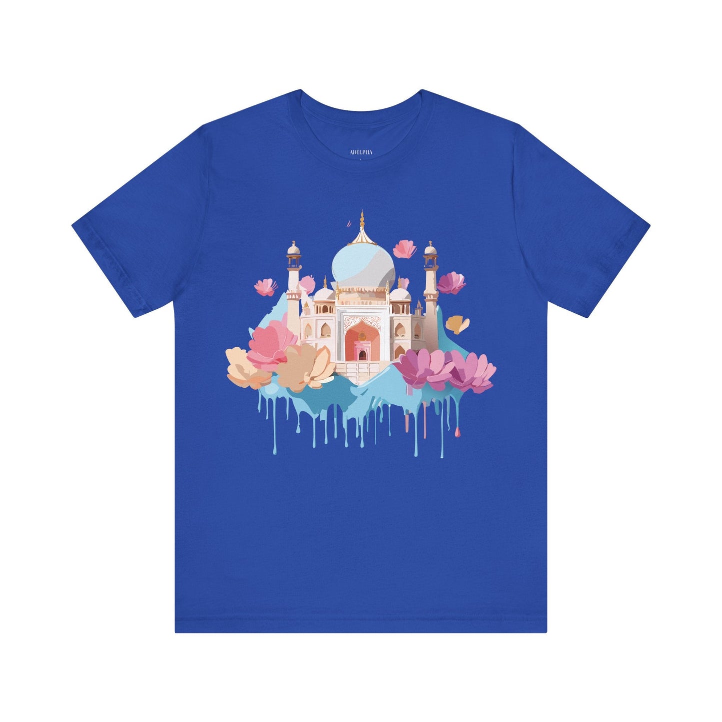 Unisex Taj Mahal Graphic Tee Tourist Shirt With Vintage Adelpha Artwork For Travel Lovers