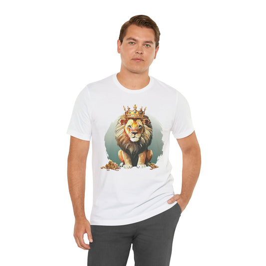 Regal Lion Short Sleeve Tee, Animal Shirt, Lion Tee, Unisex Top, Birthday Gift, Shirt with Animal design