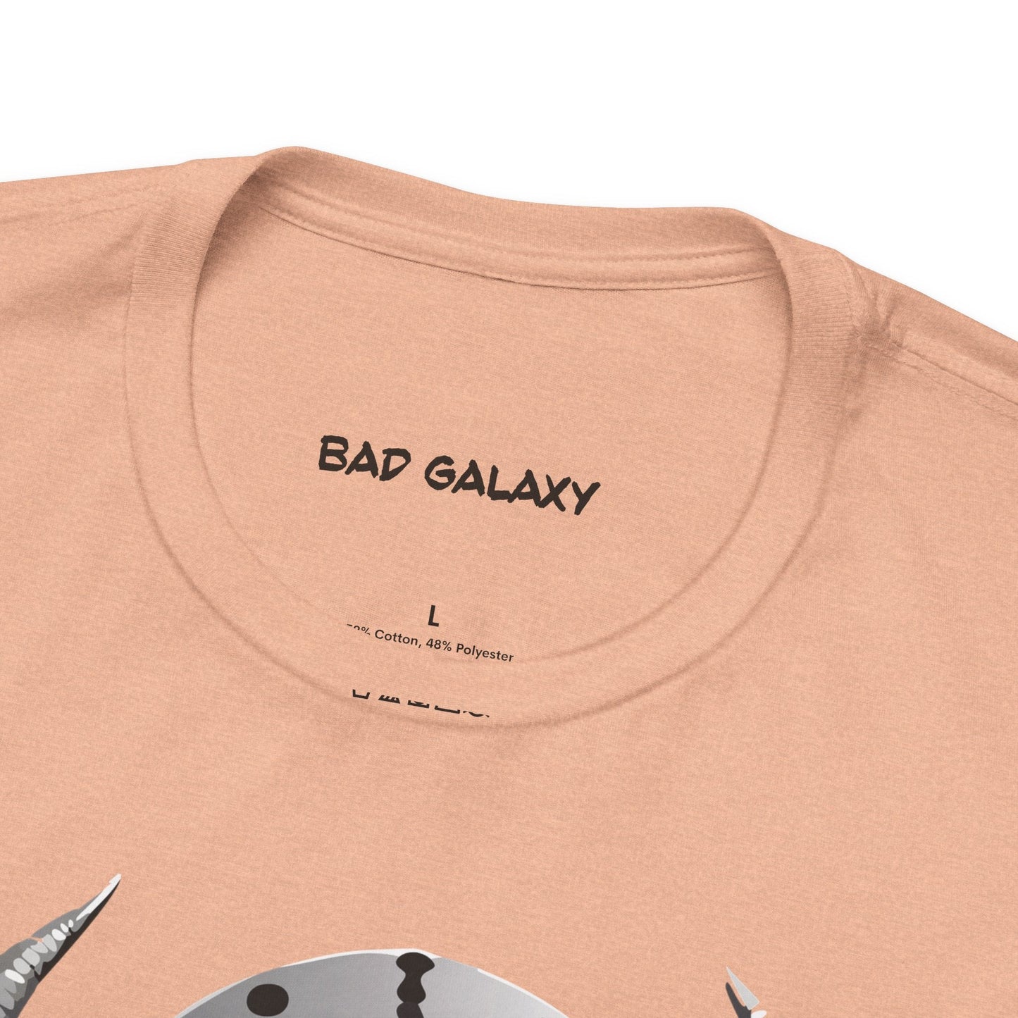 Alien Graphic Tee Shirt From Bad Galaxy Made To Order In USA 100 Percent Cotton Eco Friendly Inks