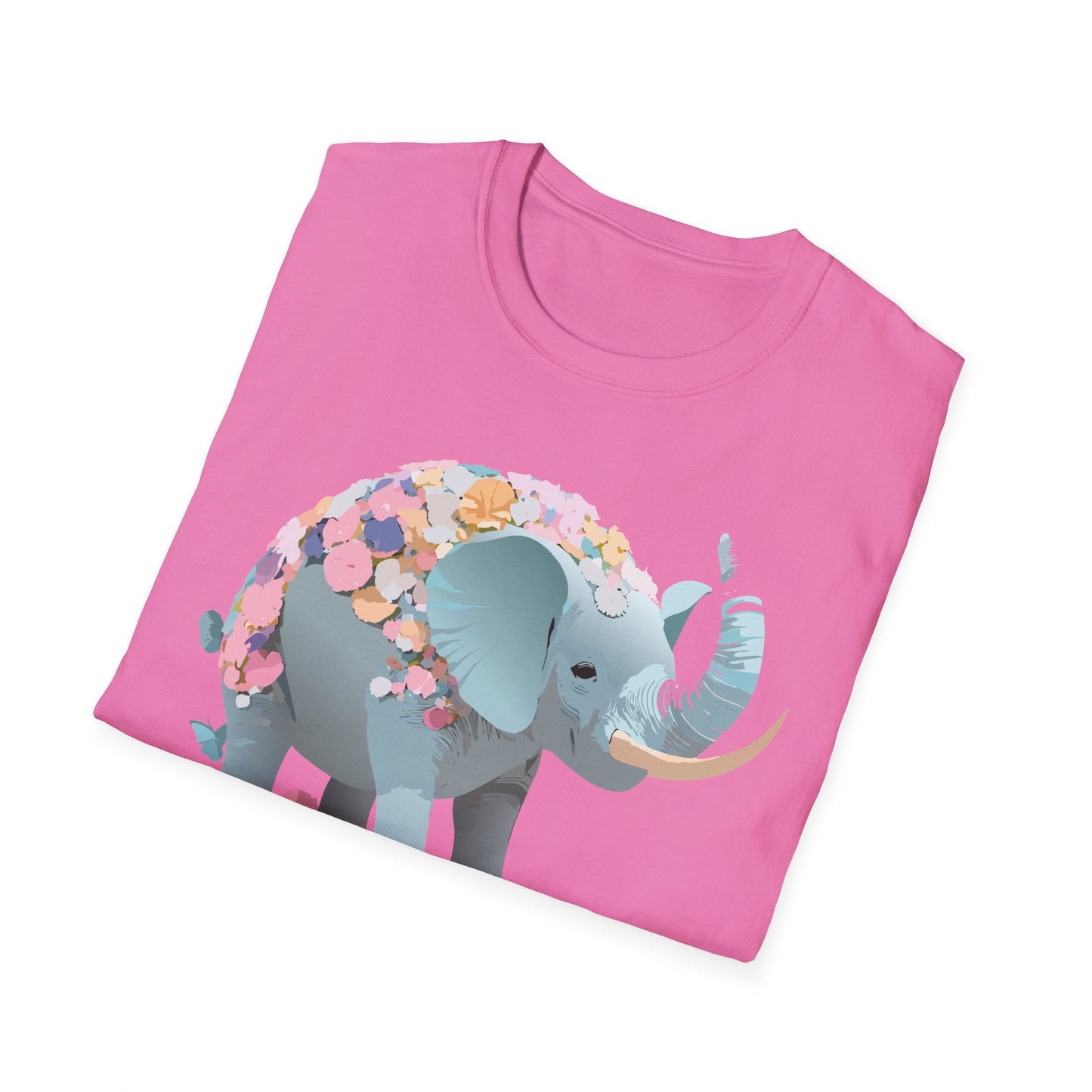 Elephant Graphic T Shirt Gildan Softstyle Unisex Cotton Tee With Elephant Print Design Artwork