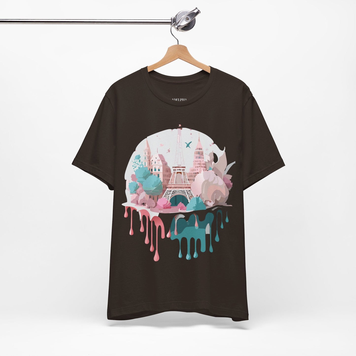 Paris Tourist Shirt Graphic Tee Unisex Jersey Short Sleeve Adelpha Vintage Art Design