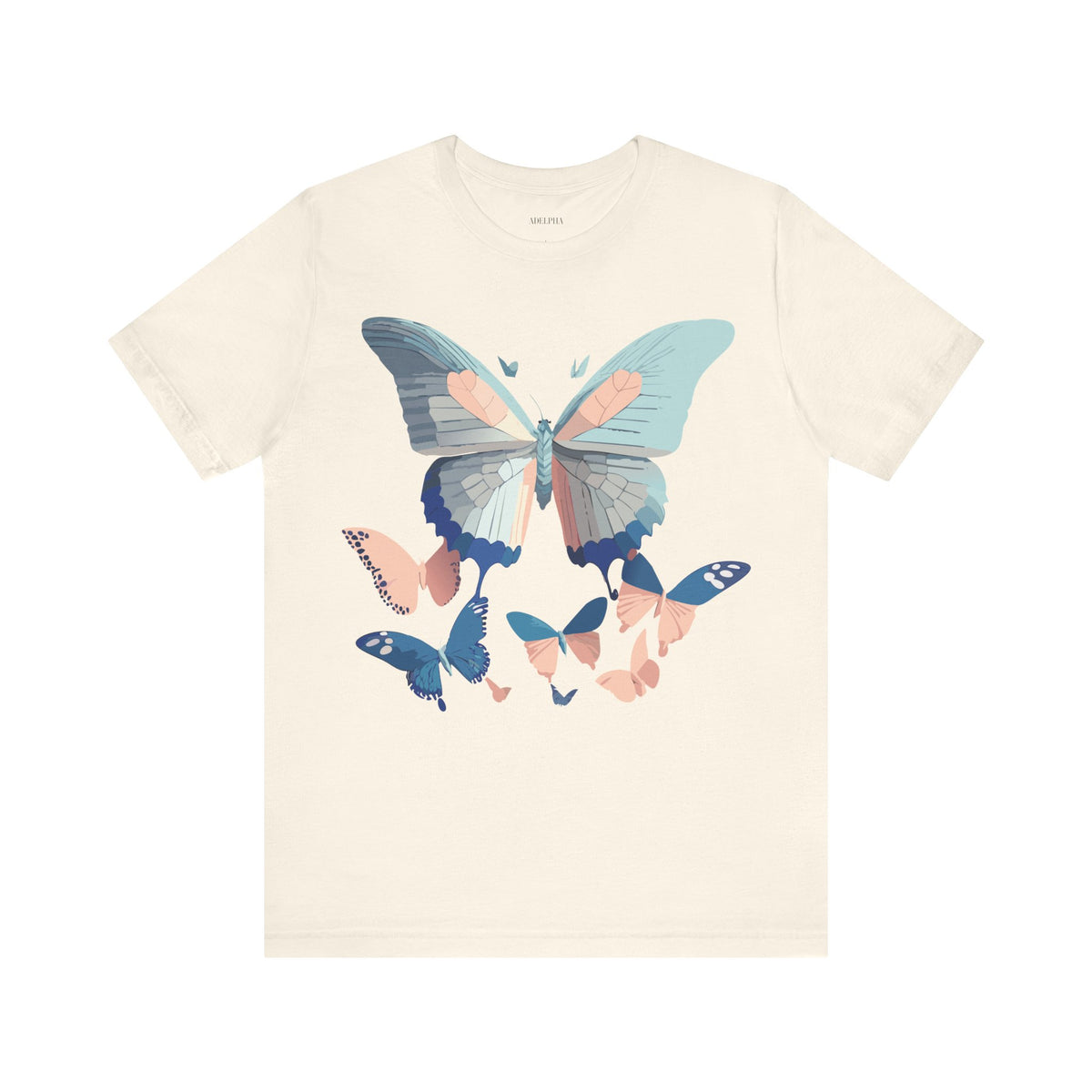 Butterfly Graphic Unisex Cotton Bella+Canvas Tee with Art Design n22