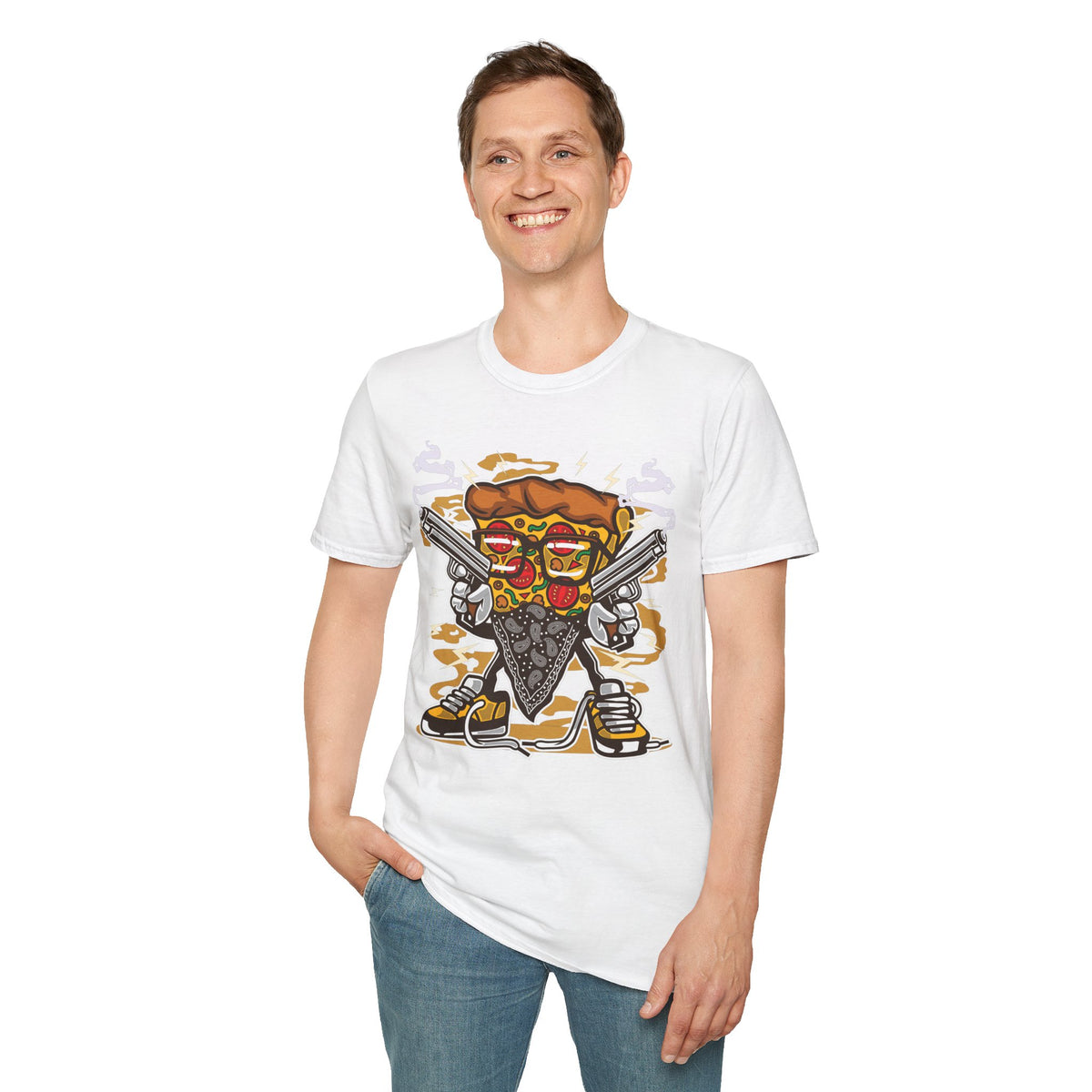 Unisex Cotton T-Shirt with Cartoon Graphic Design