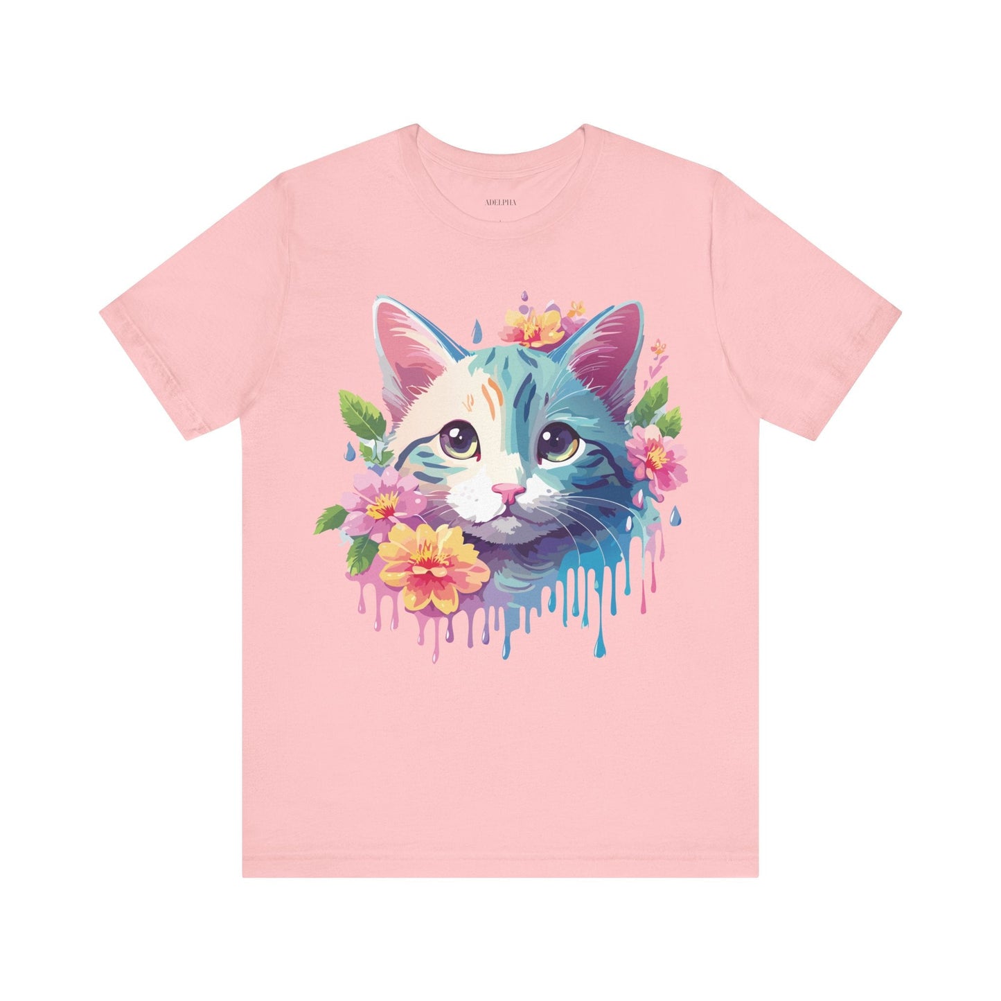 Cat Graphic Tee Unisex Shirt Adelpha Vintage Inspired Short Sleeve