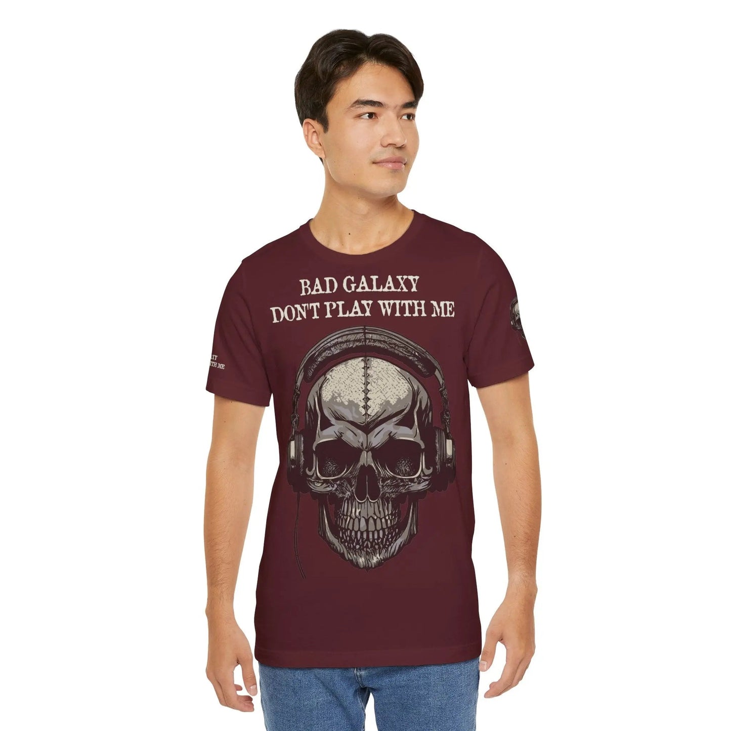 Skull T Shirt From Bad Galaxy 100 Percent Cotton Eco Friendly Made In USA With Durable Stitching
