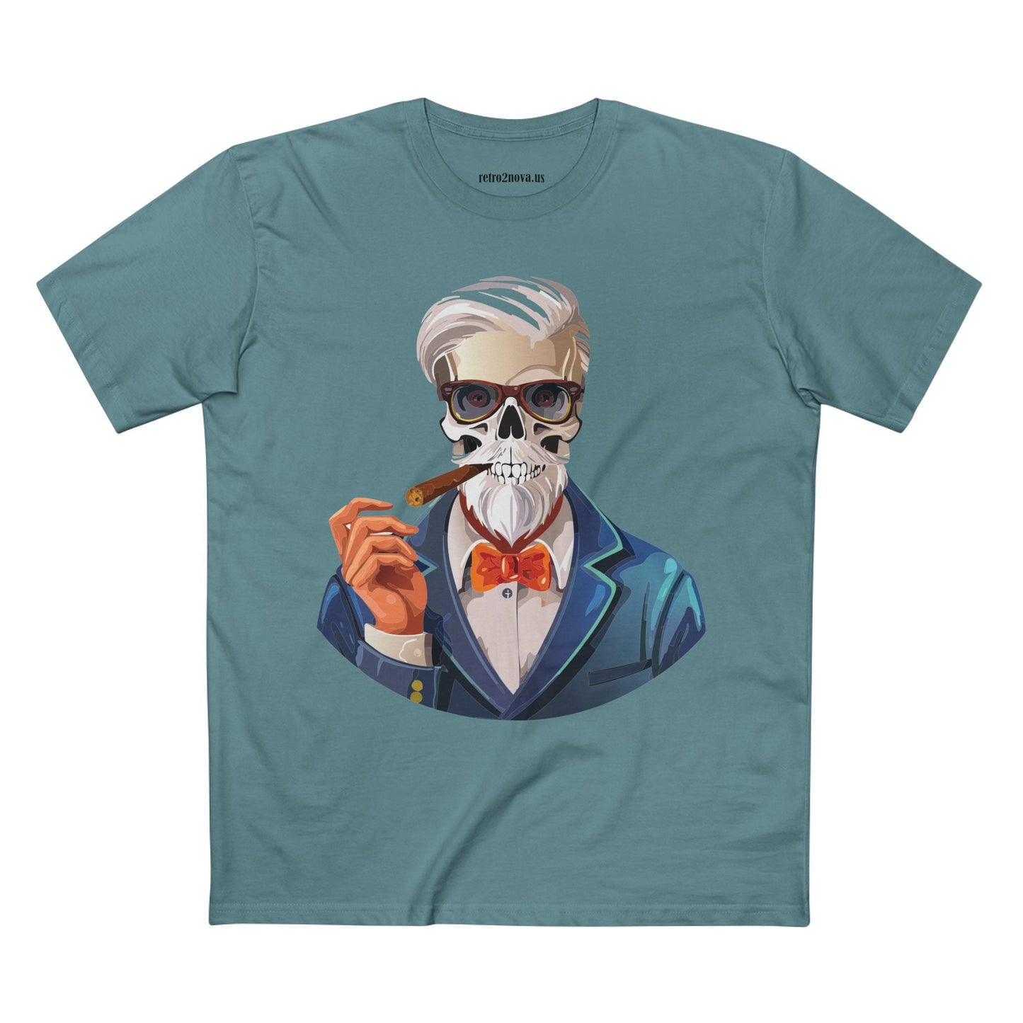 Unisex Skull Shirt Premium Cotton Tee With Original Skeleton Art Design From Retro2Nova Collection