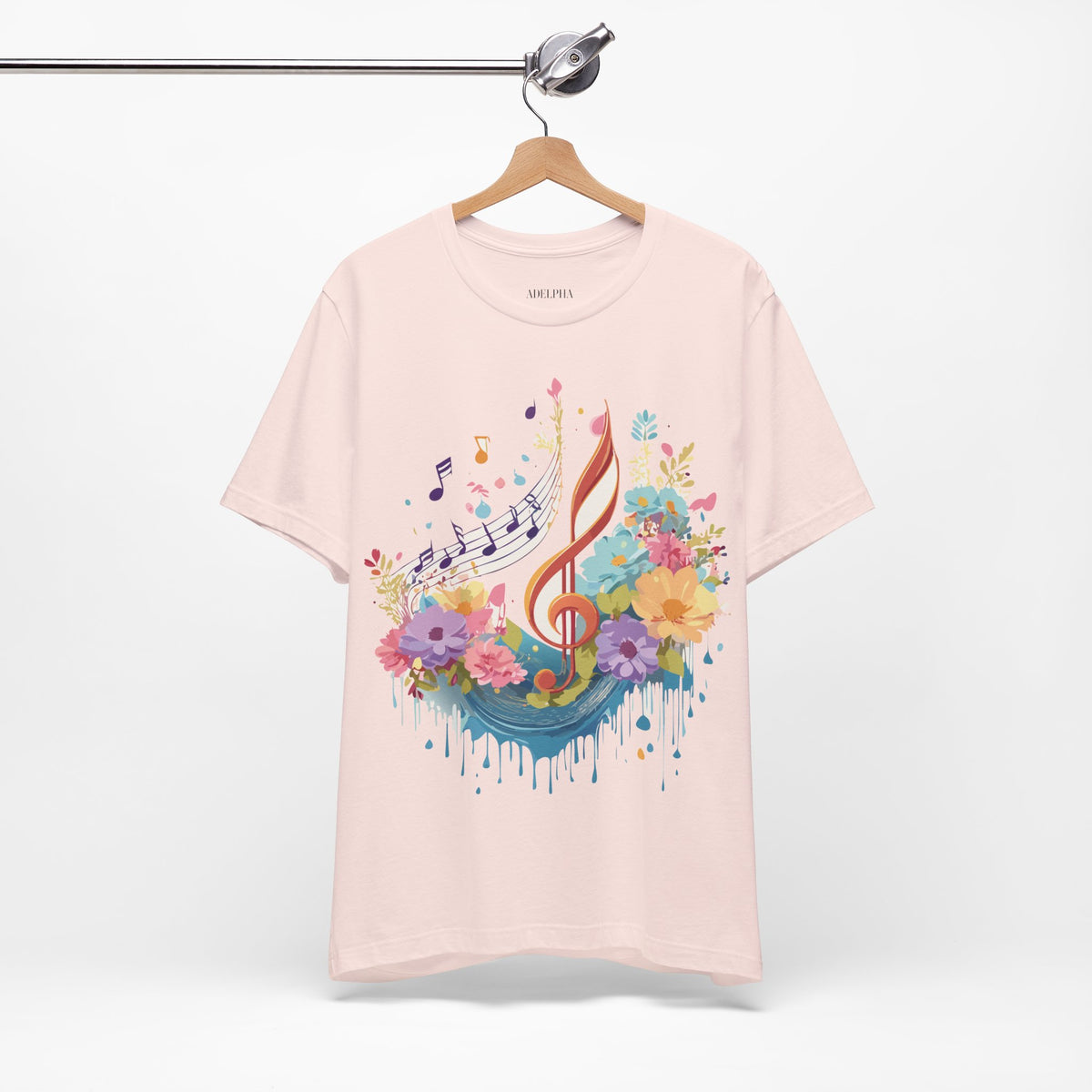 Music Graphic Unisex Cotton Bella+Canvas Tee with Art Design n189