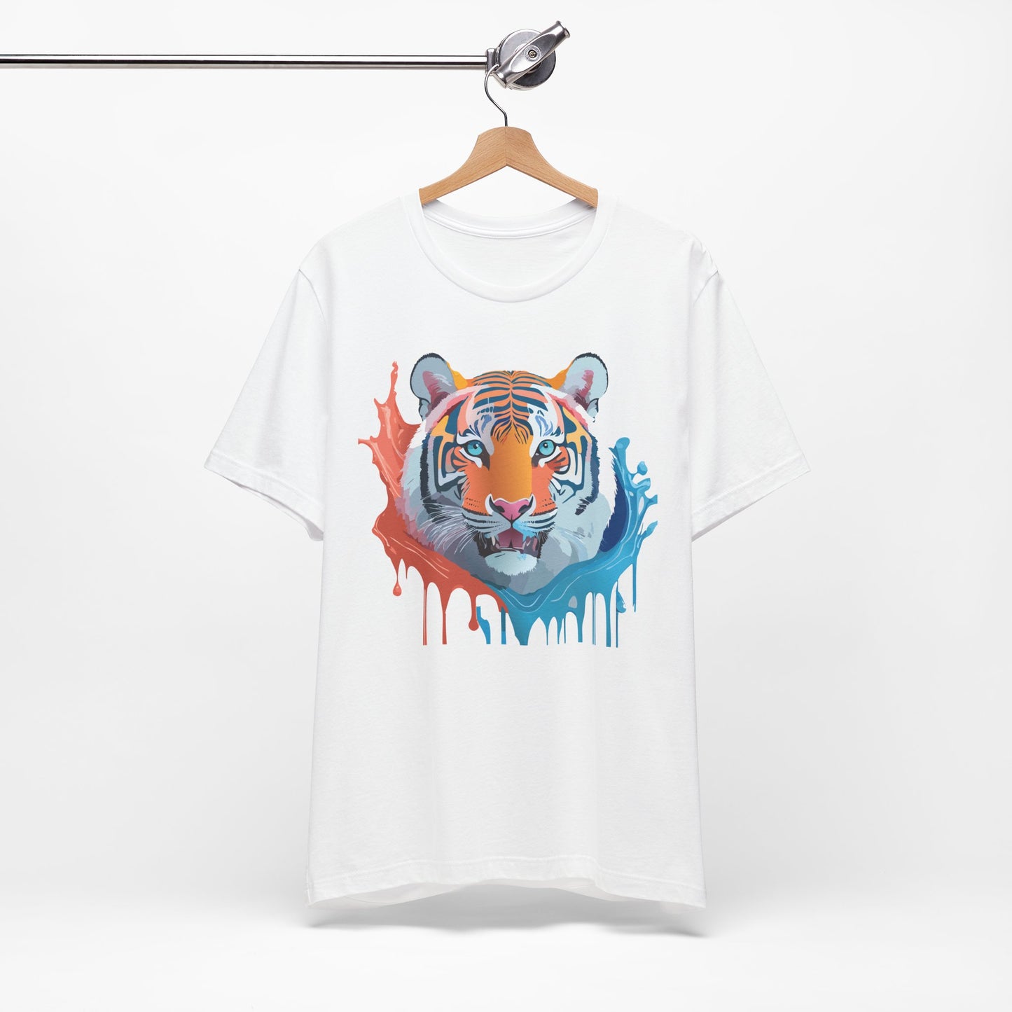 Unisex Tiger Tee, Animal Shirt, Tee Shirt with Tiger, Art T-Shirt, Animal Tees, Big Cat Shirt, Art Design T-Shirt 5