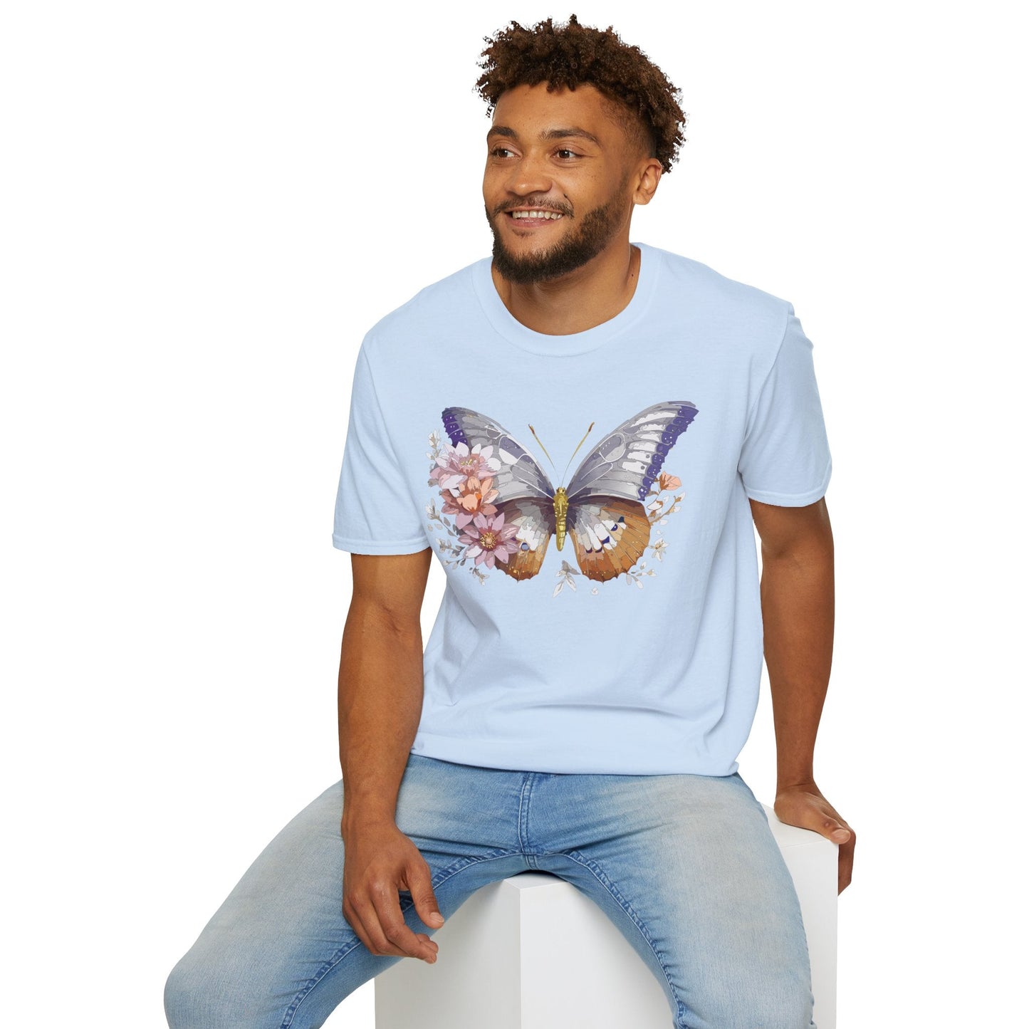 Butterfly Shirt Unisex T Shirt 100 Percent Ring Spun Cotton Gildan Softstyle Tee