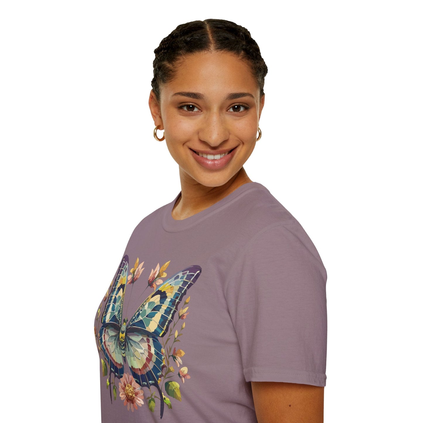 Butterfly Shirt Unisex T Shirt With Monarch Design Gildan Softstyle 64000 Ring Spun Cotton Tee
